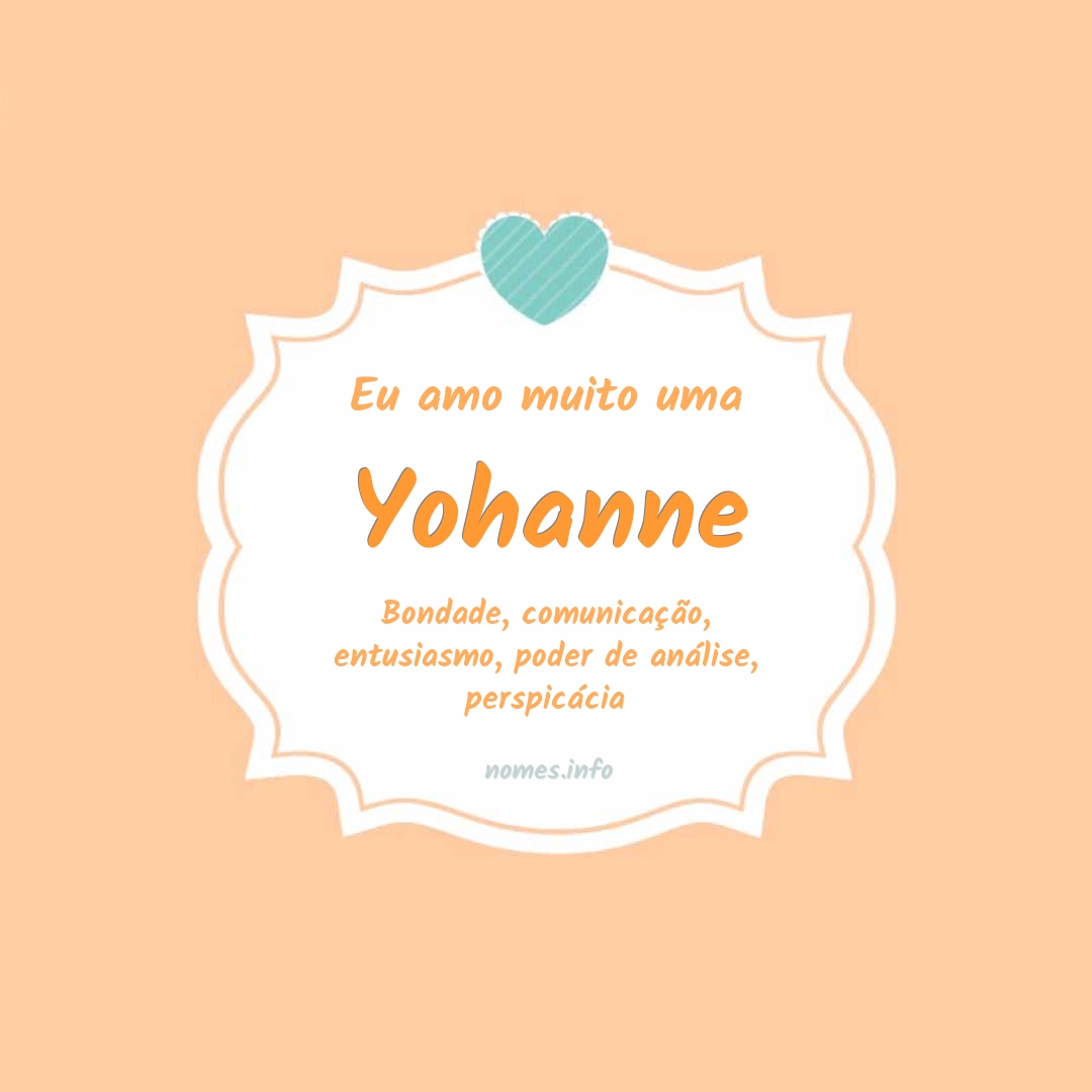 Eu amo muito Yohanne