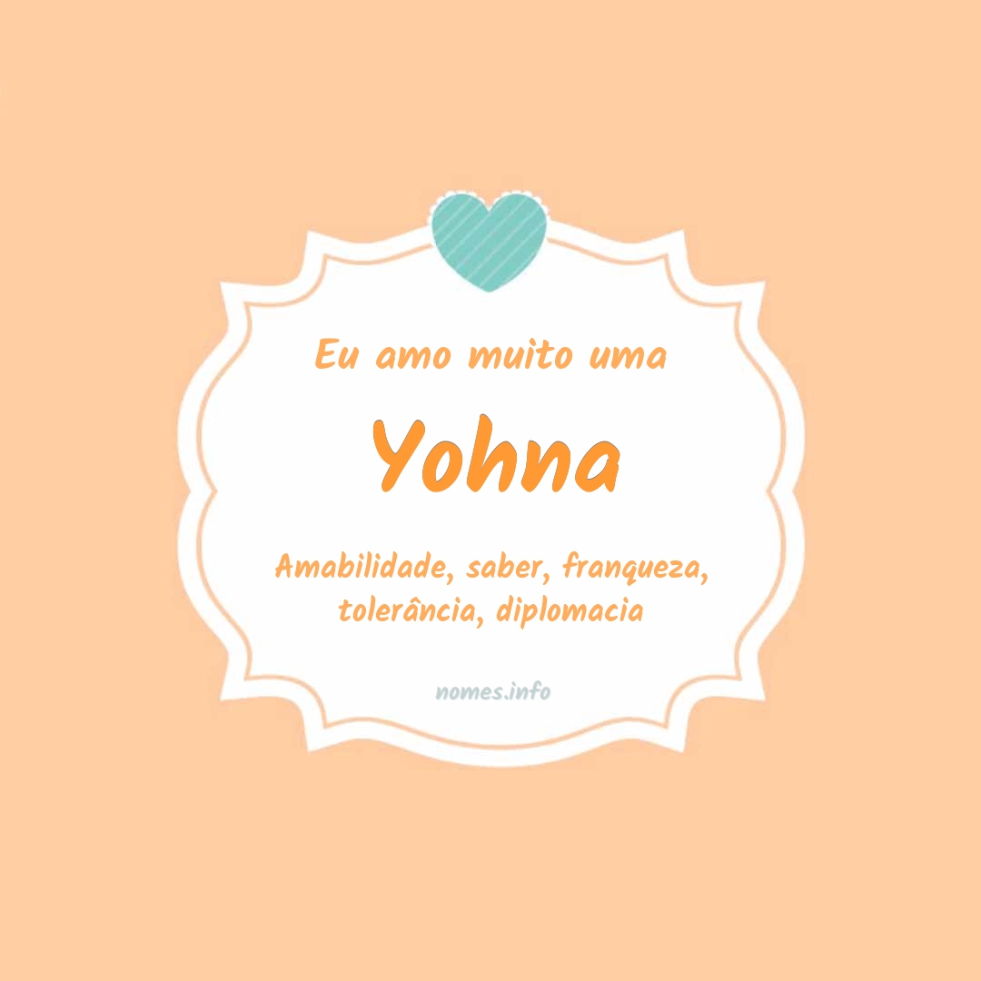 Eu amo muito Yohna Eu amo muito Yohna