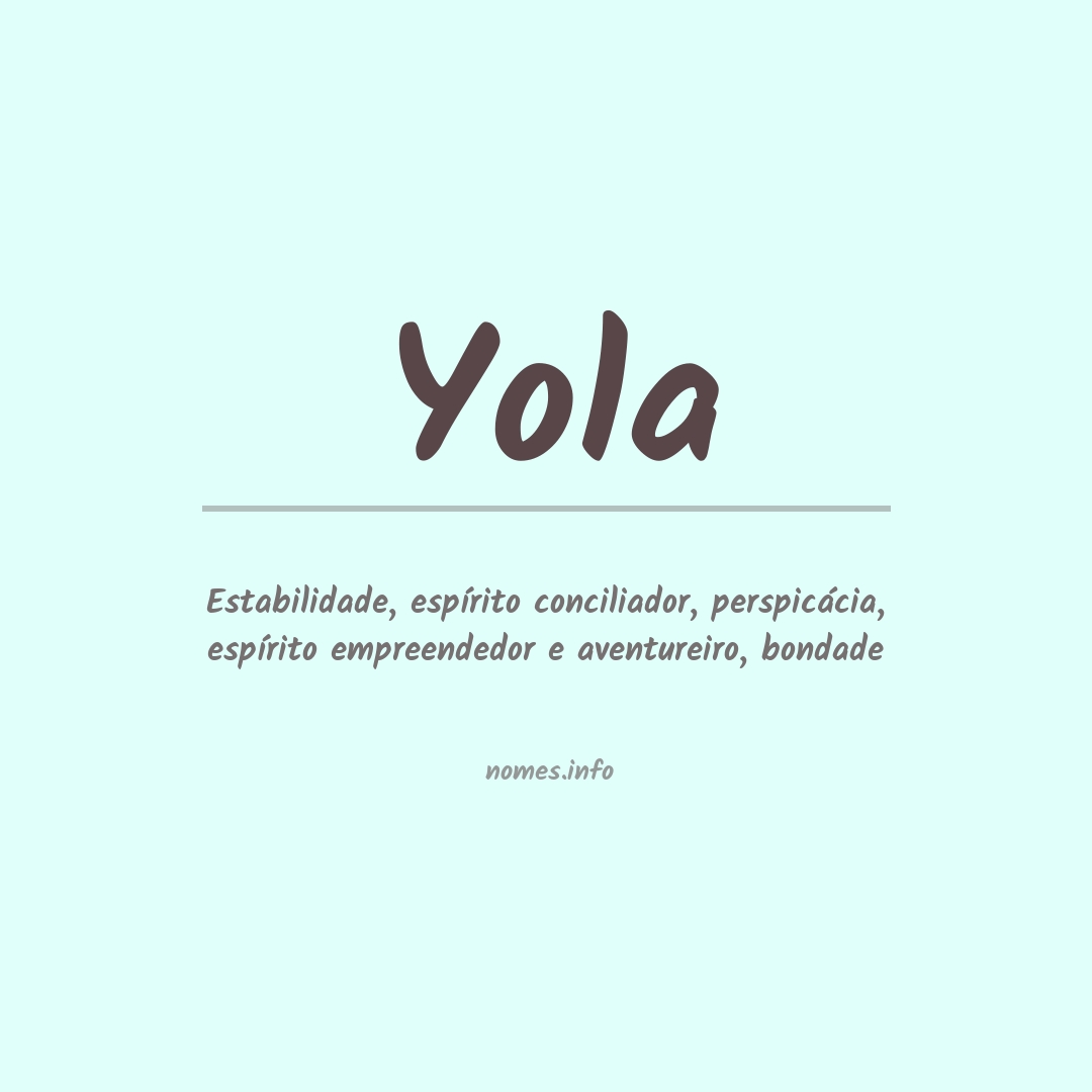 Significado do nome Yola