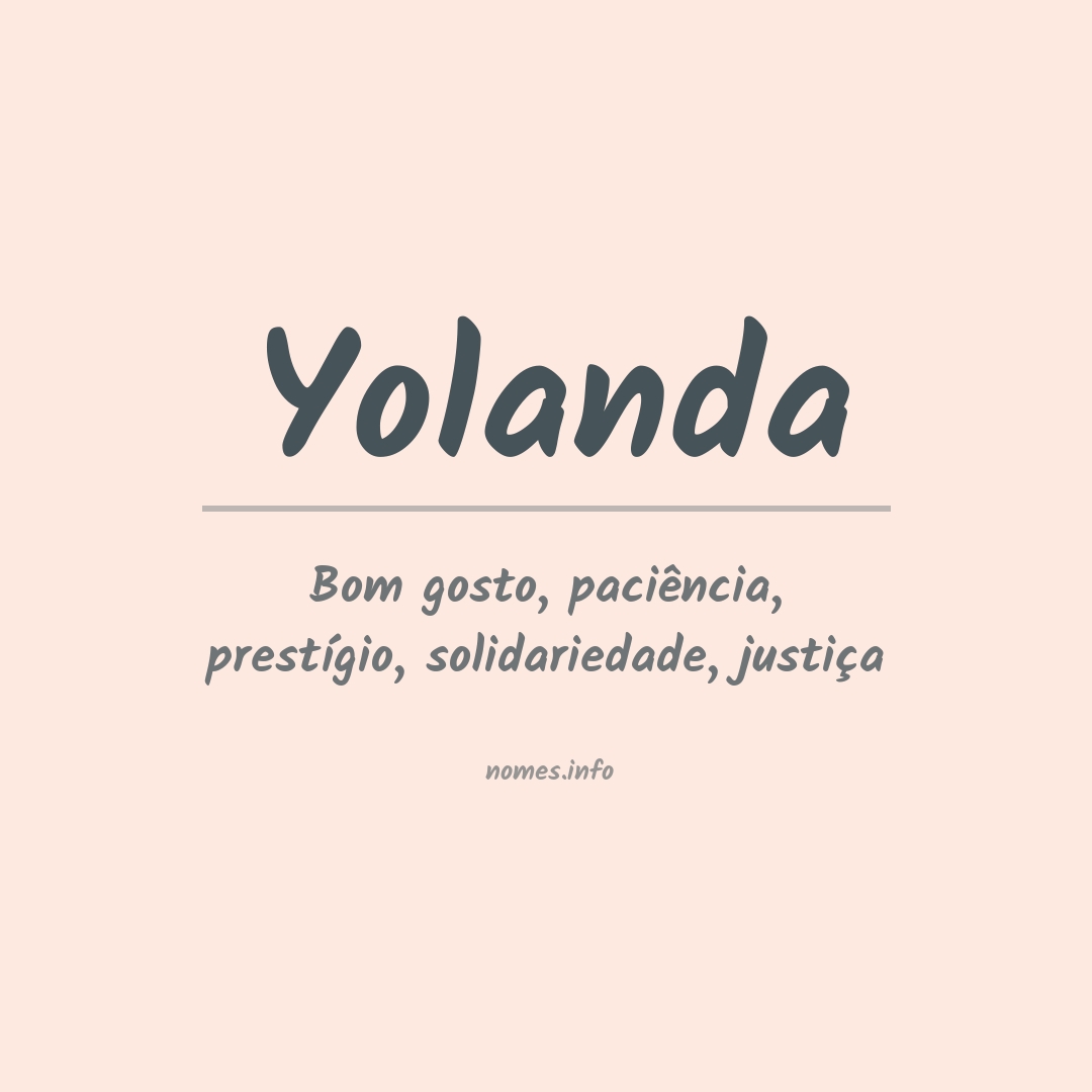 Significado do nome Yolanda