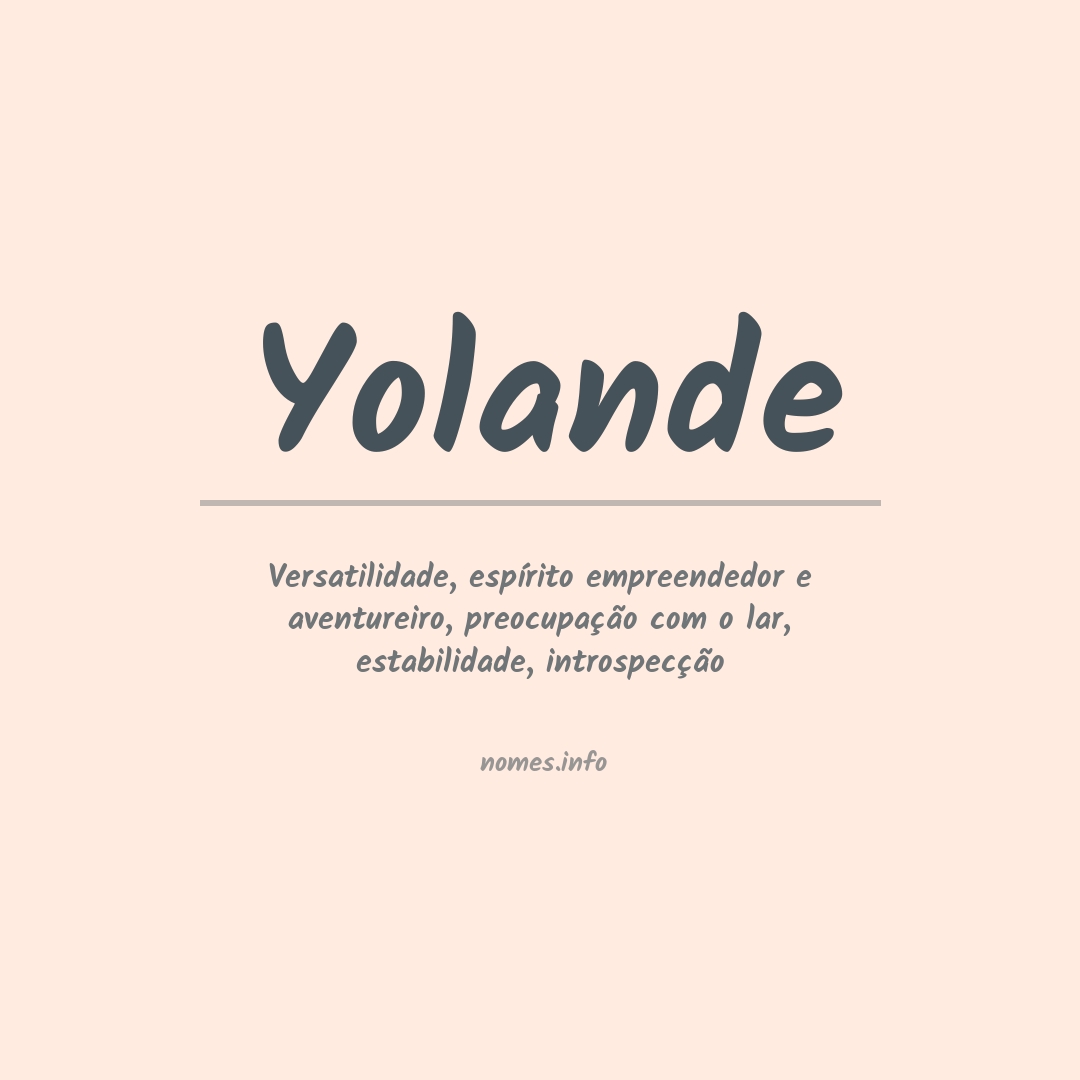 Significado do nome Yolande