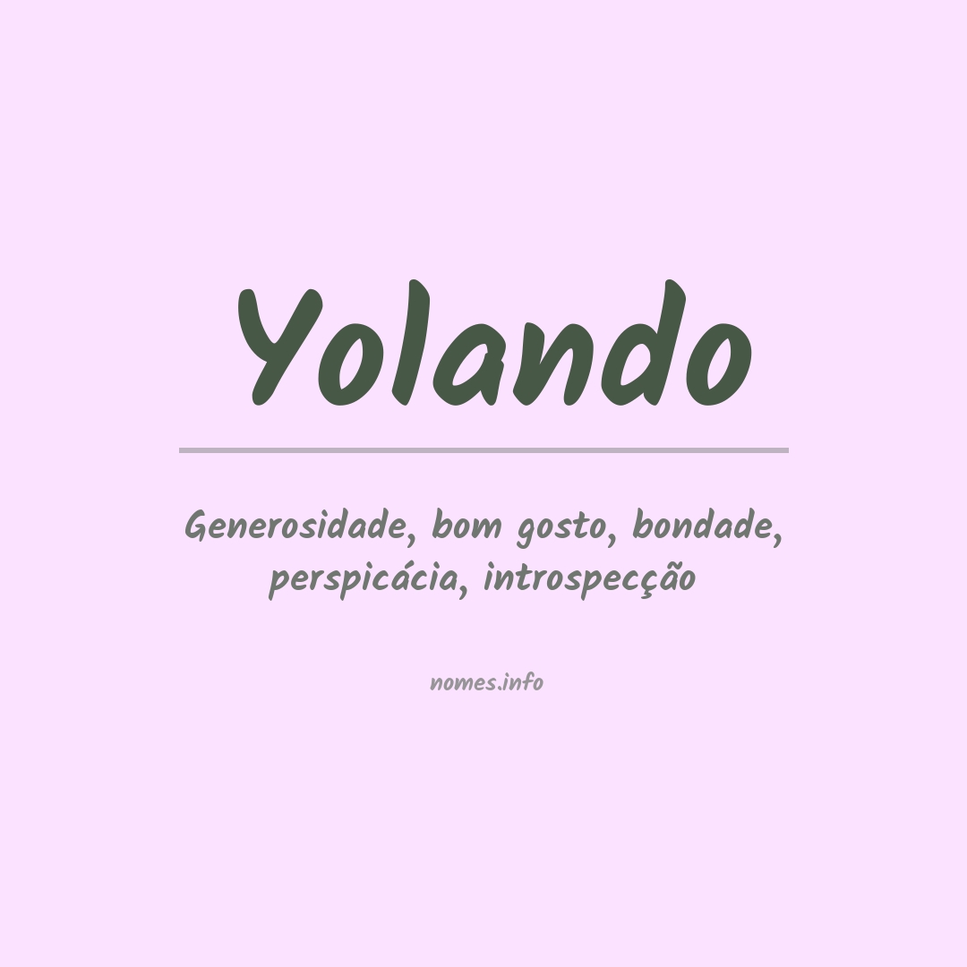 Significado do nome Yolando