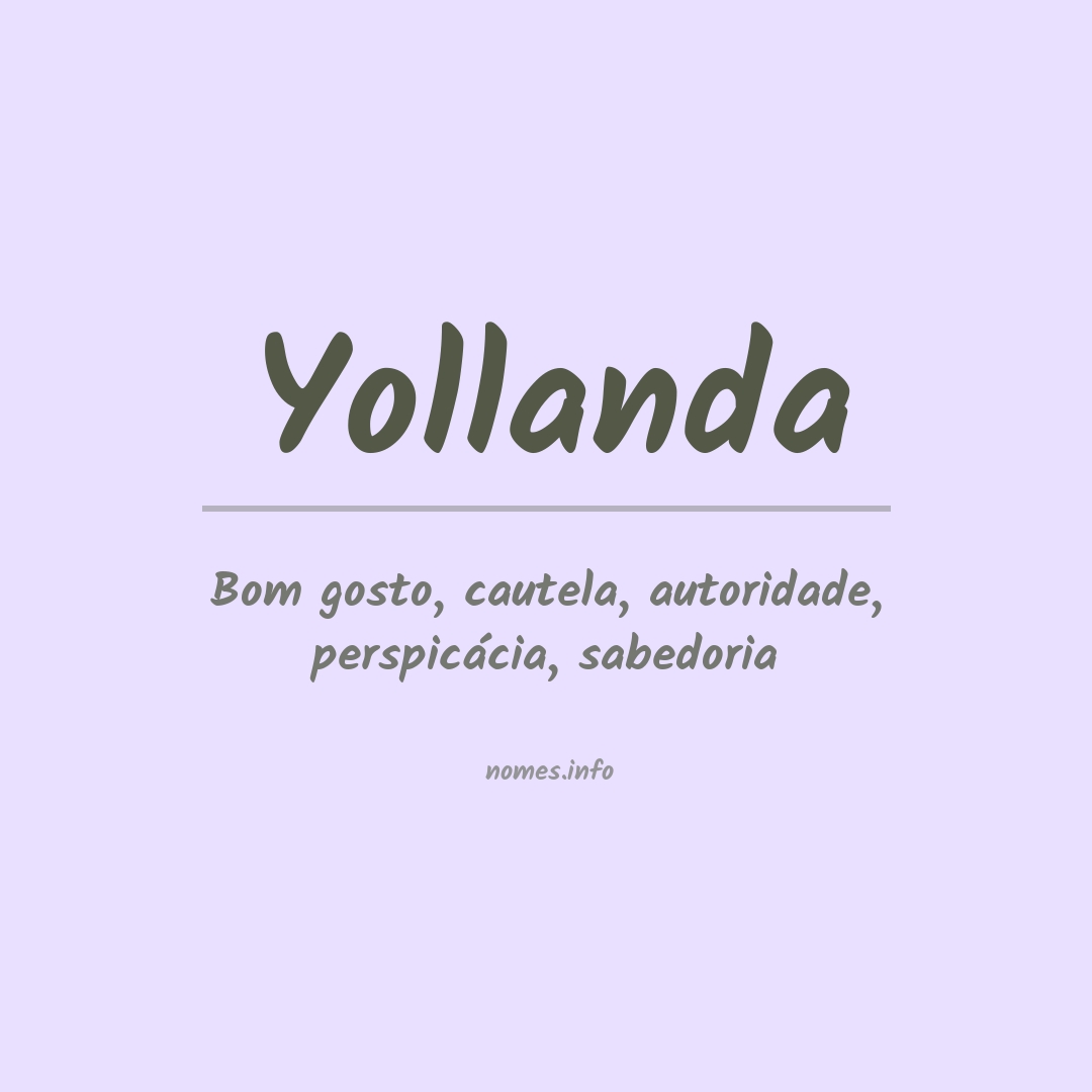 Significado do nome Yollanda