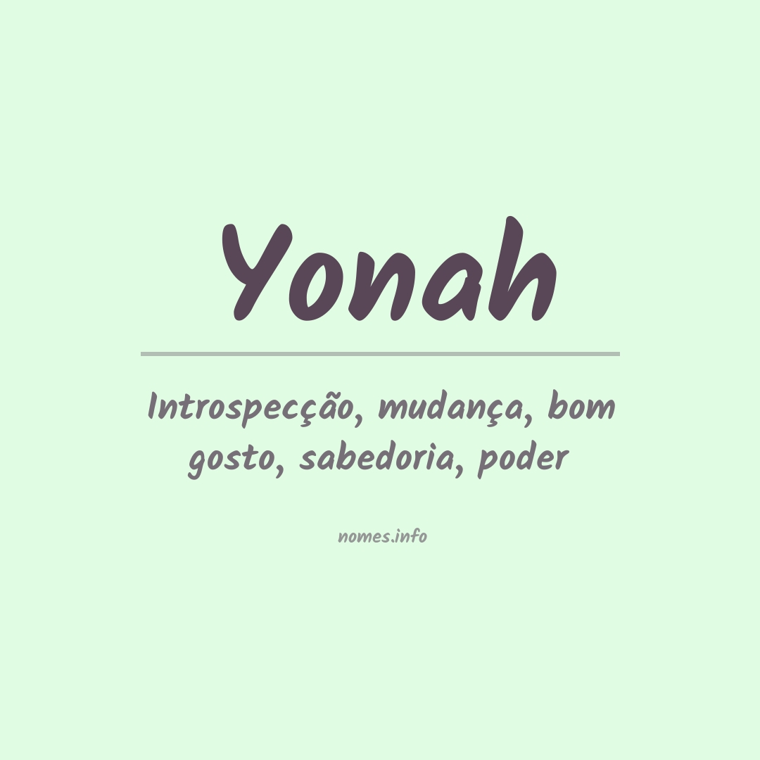 Significado do nome Yonah
