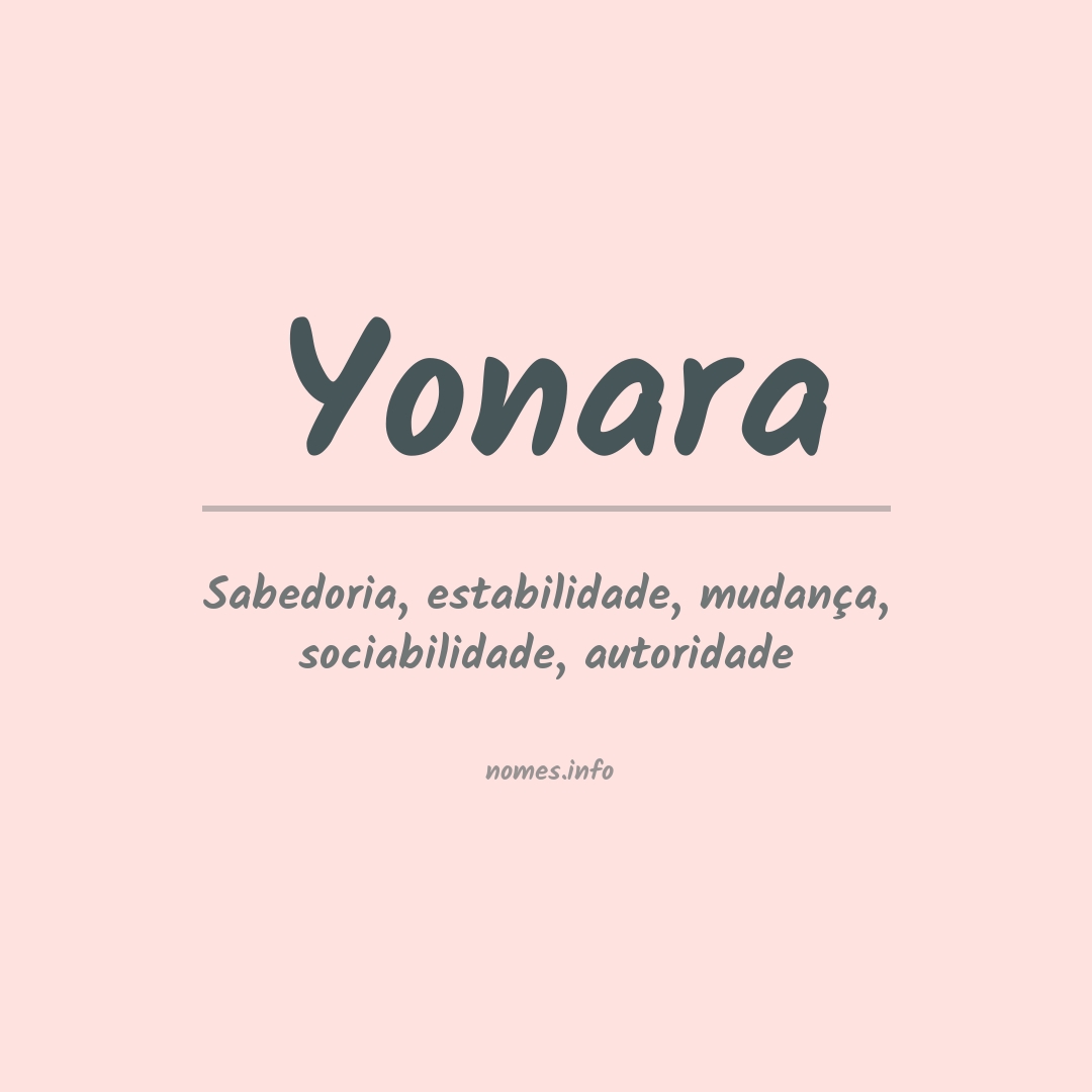 Significado do nome Yonara