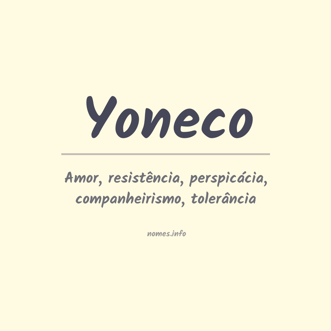 Significado do nome Yoneco