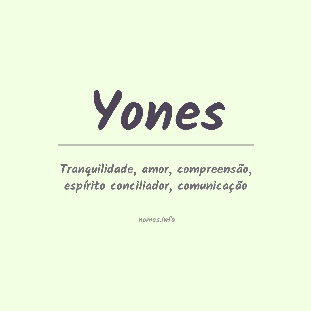 Significado do nome Yones