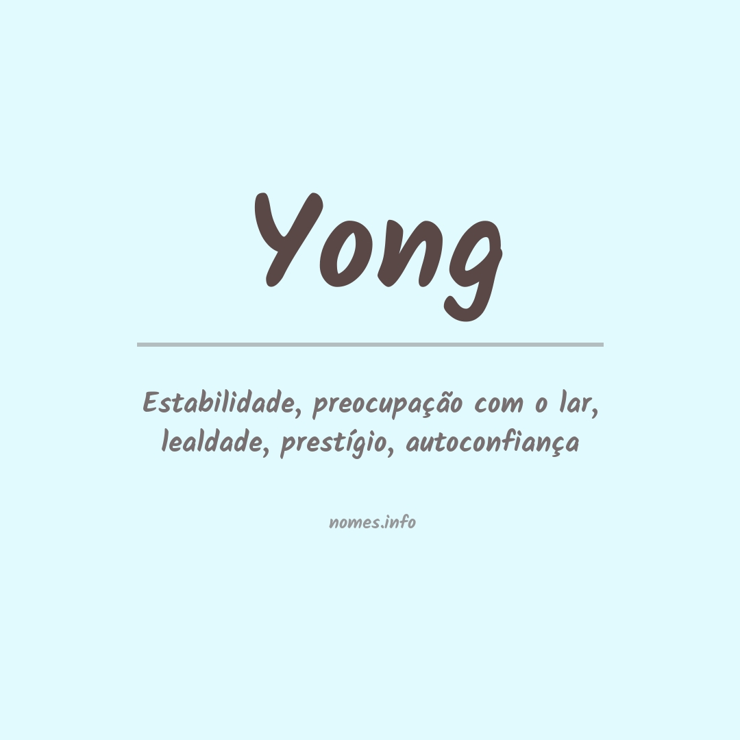 Significado do nome Yong