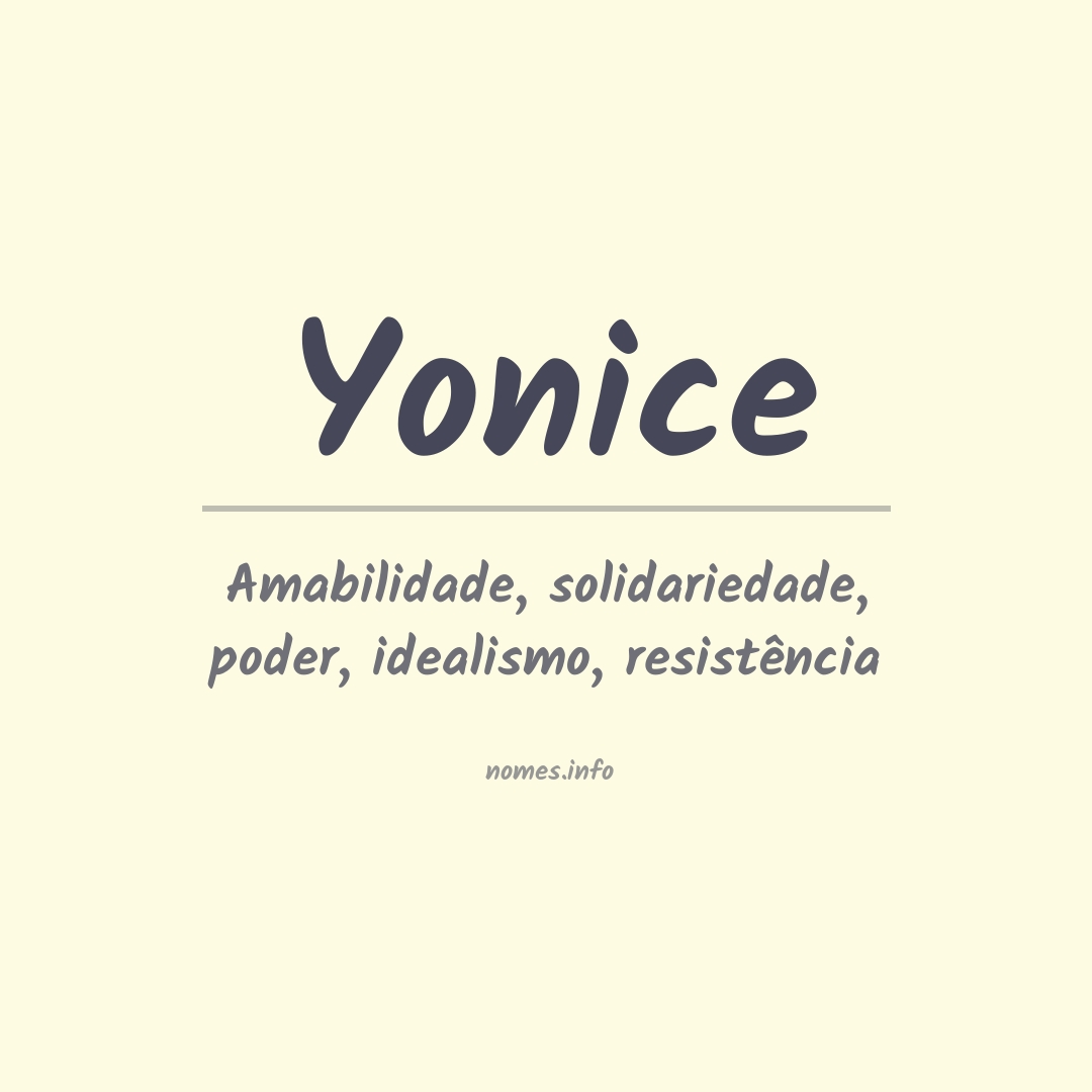 Significado do nome Yonice