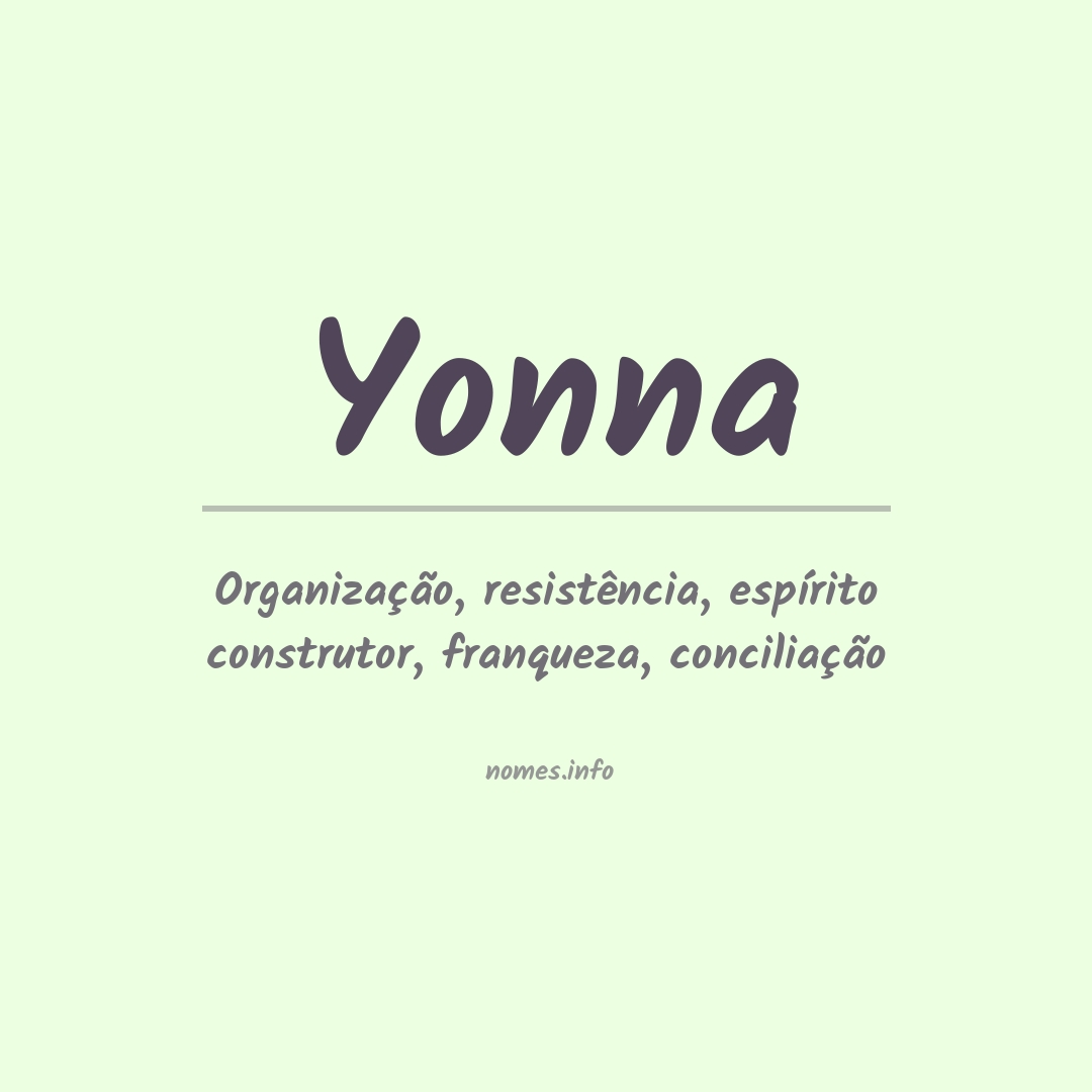Significado do nome Yonna