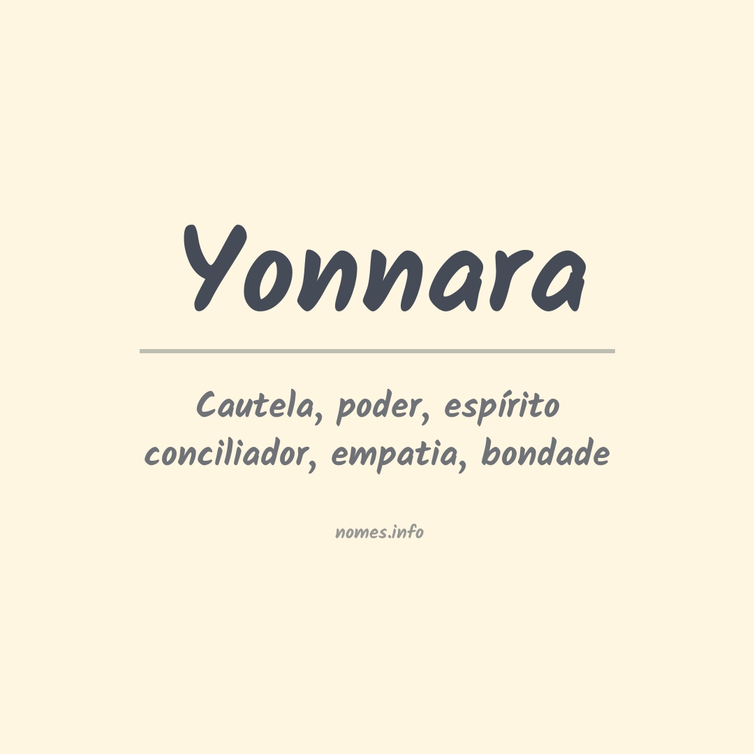 Significado do nome Yonnara