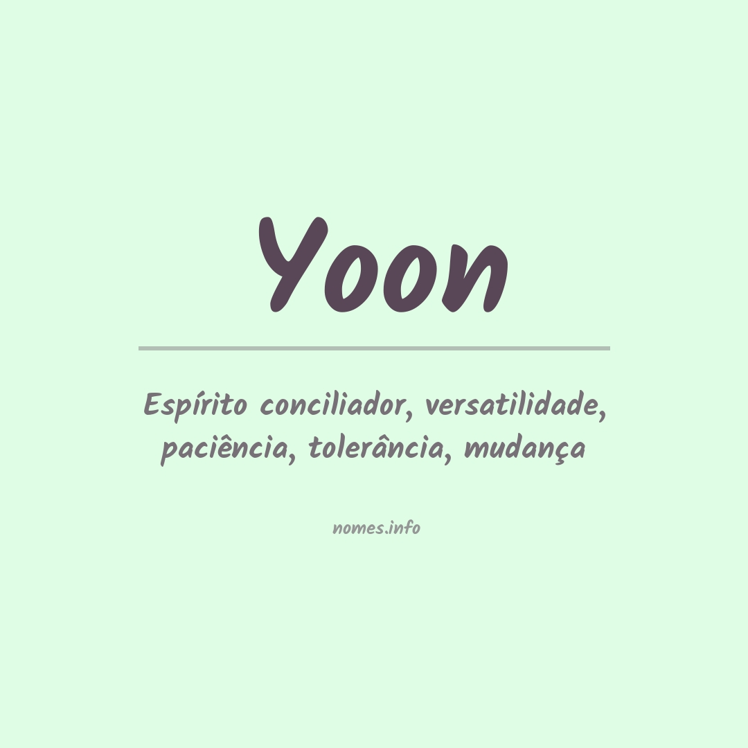 Significado do nome Yoon