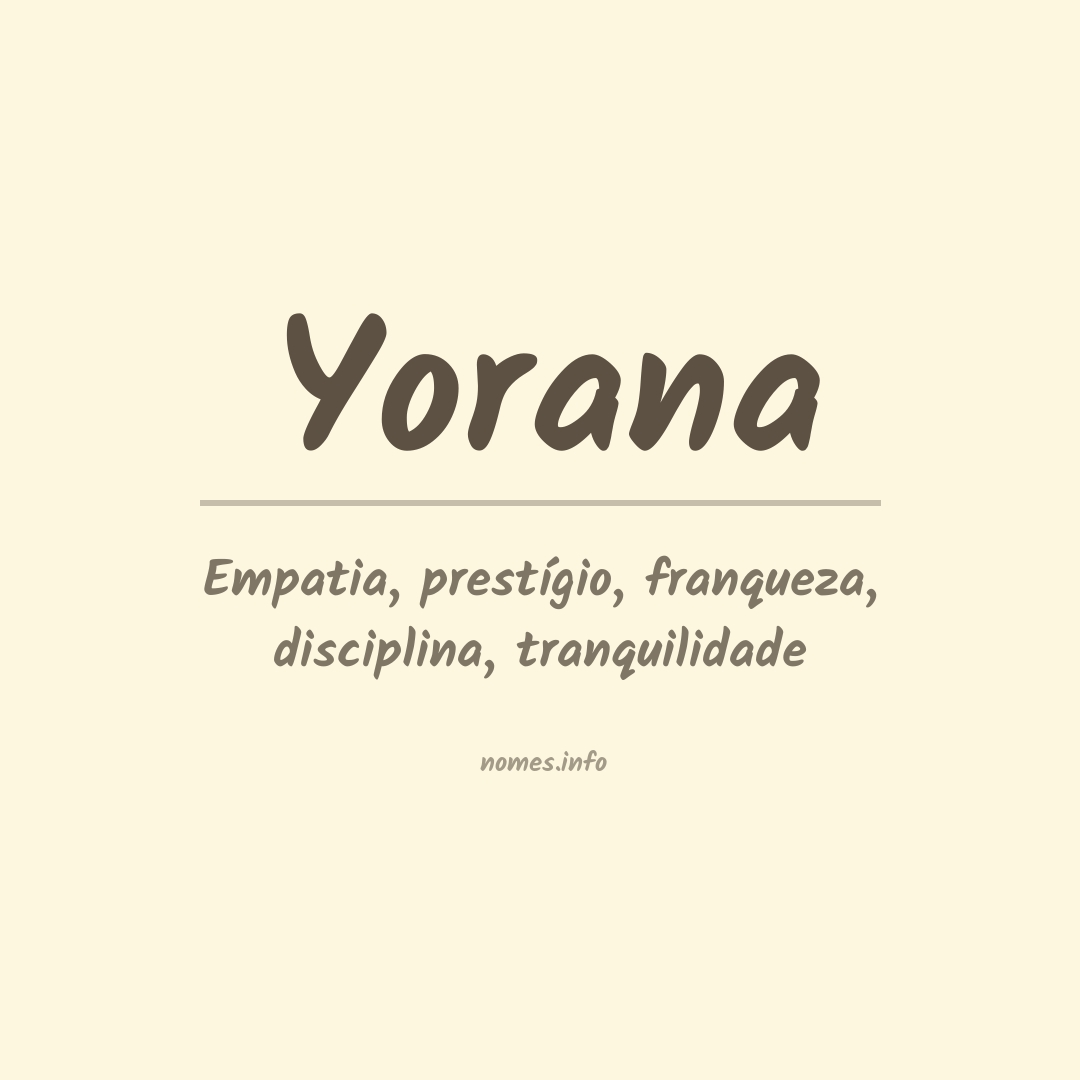 Significado do nome Yorana