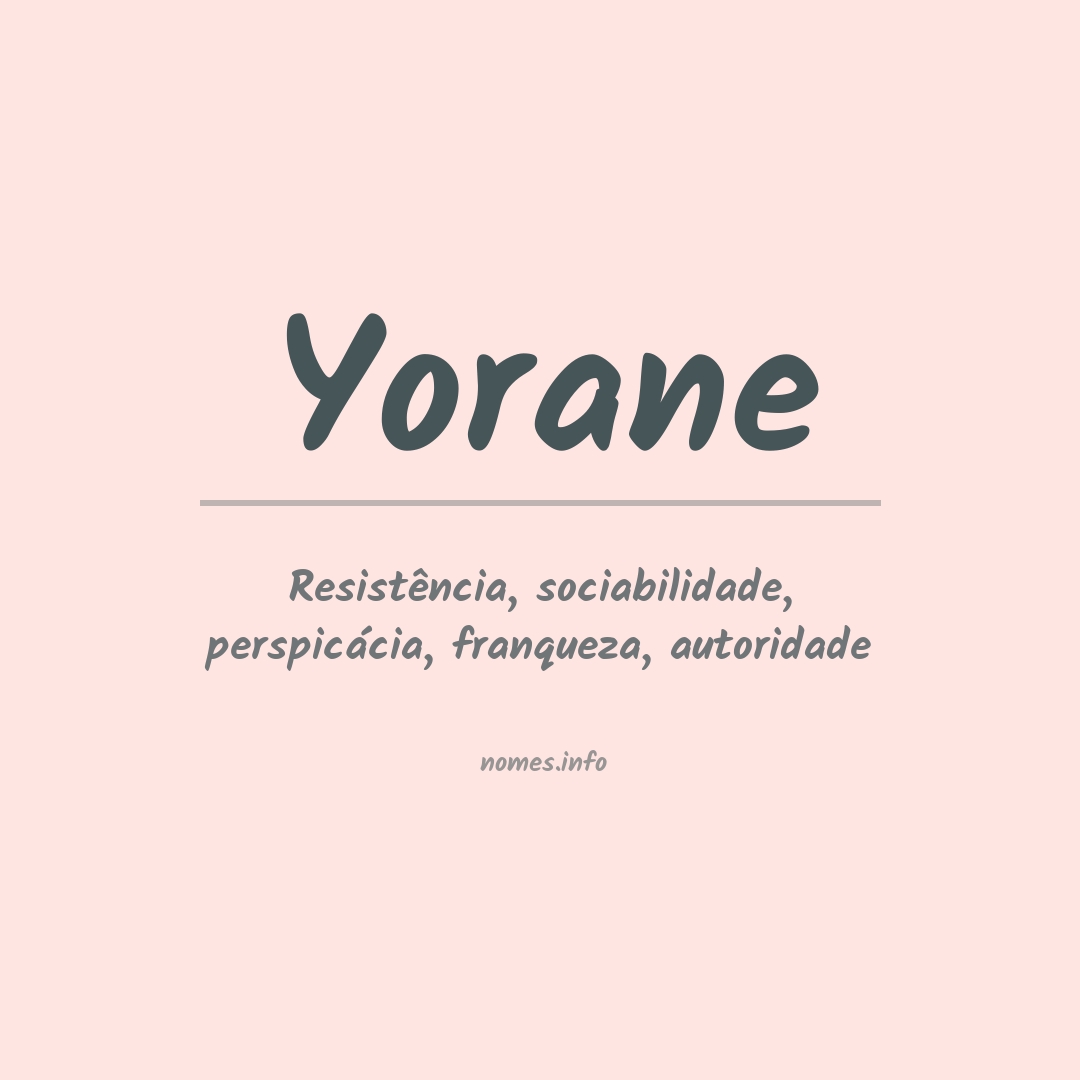 Significado do nome Yorane