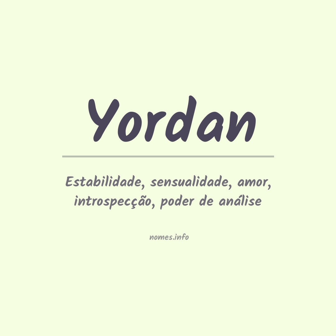 Significado do nome Yordan