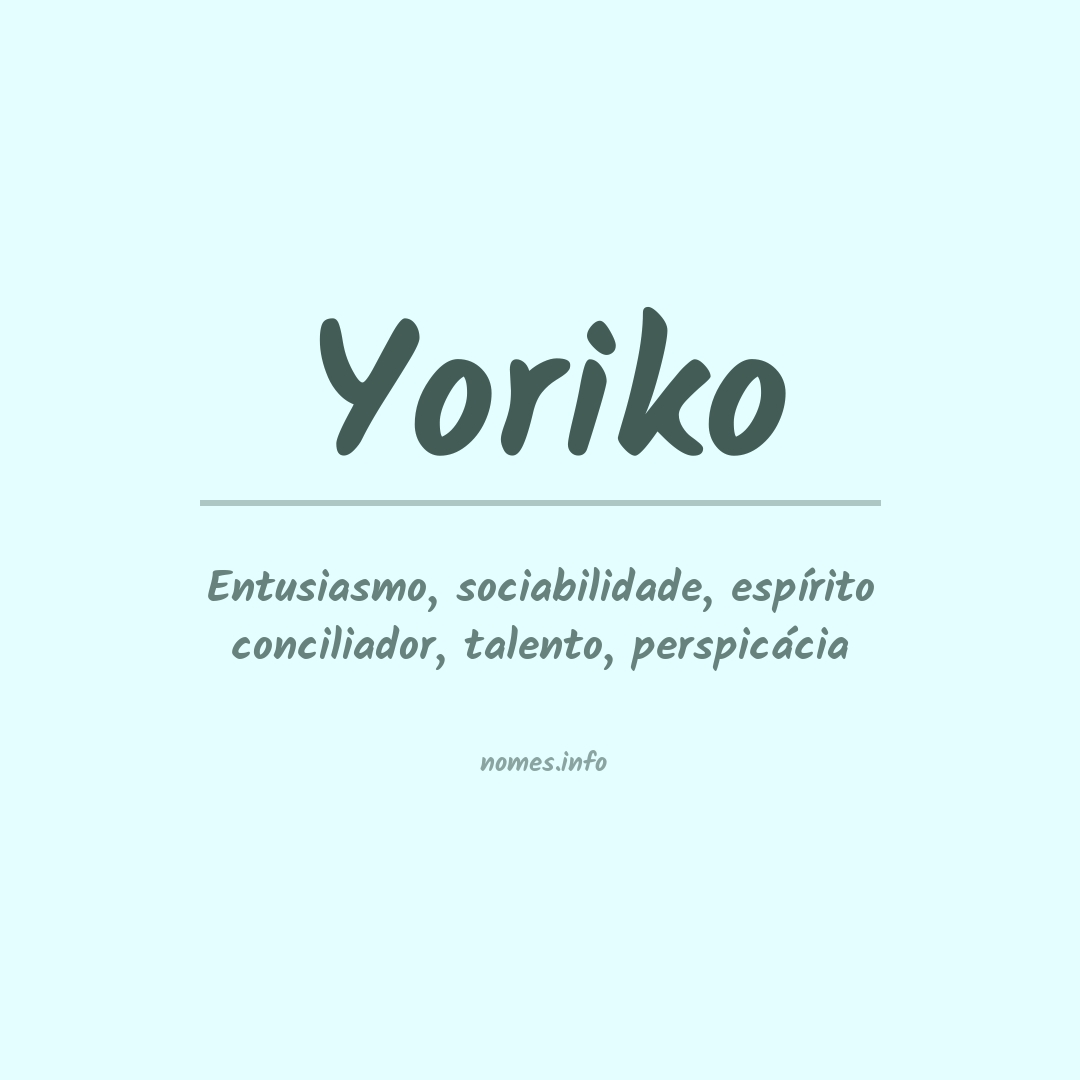 Significado do nome Yoriko