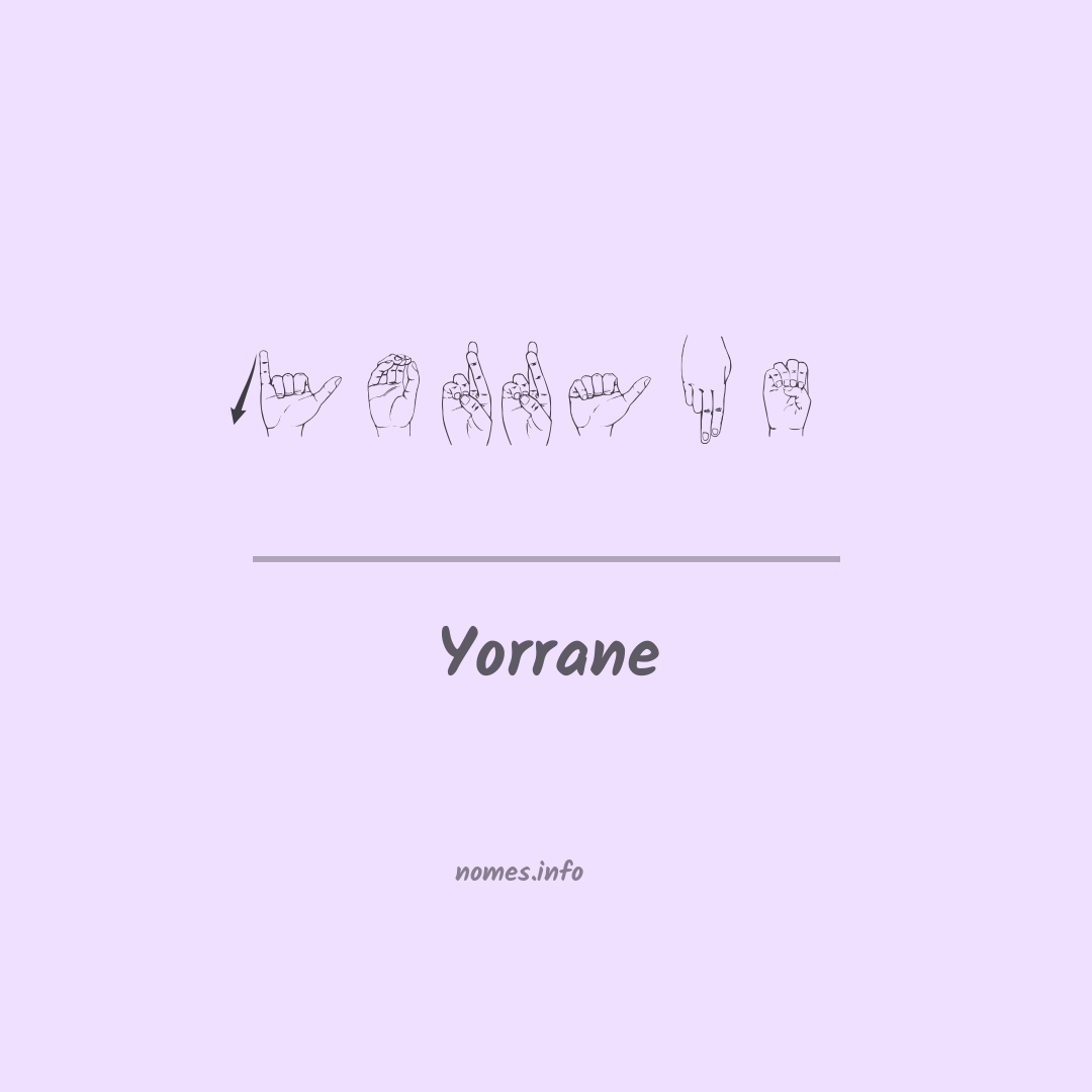 Yorrane em Libras