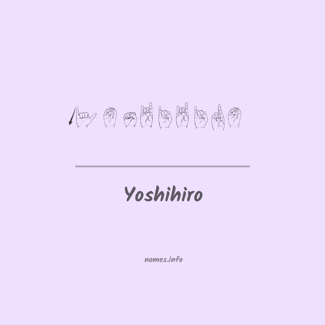Yoshihiro em Libras