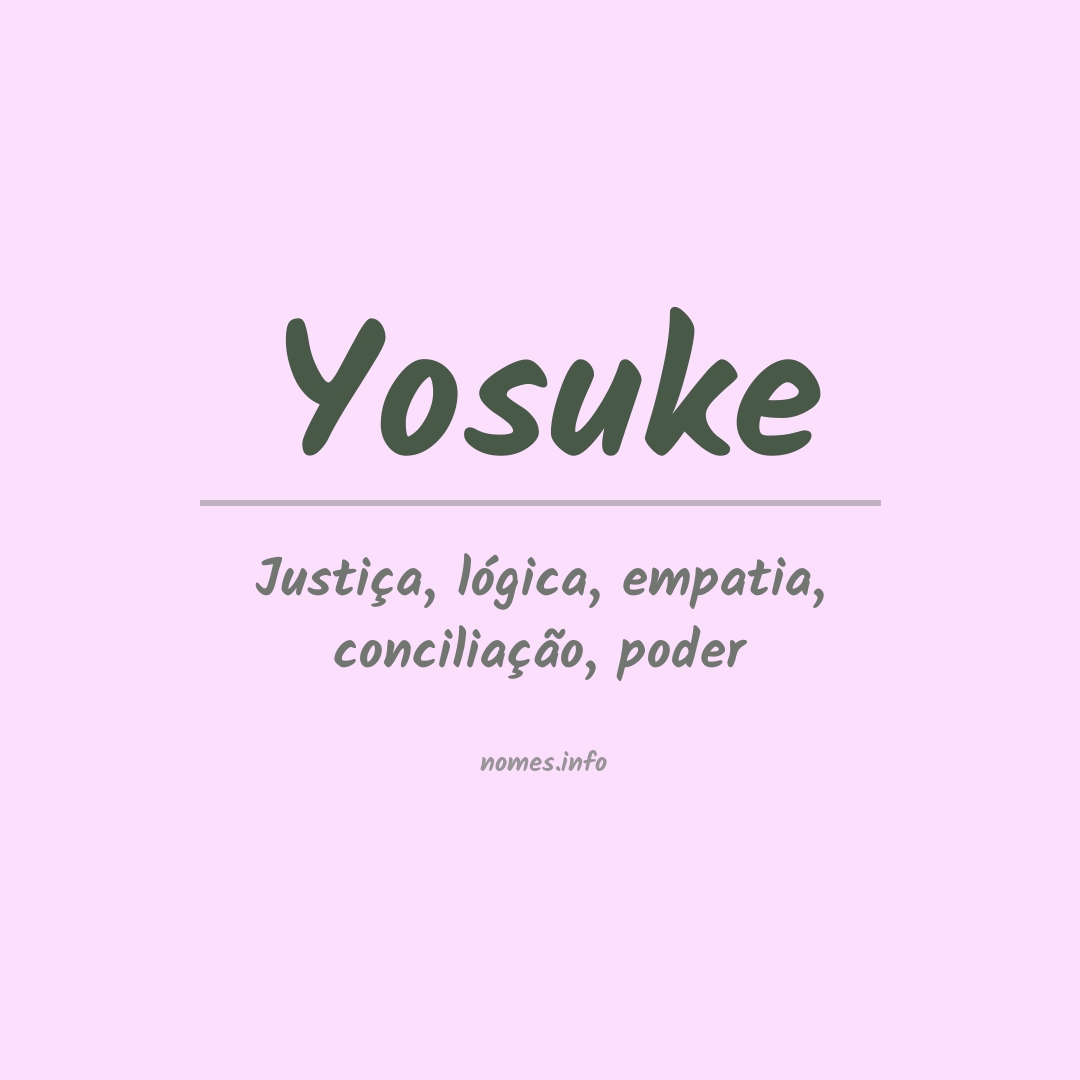 Significado do nome Yosuke