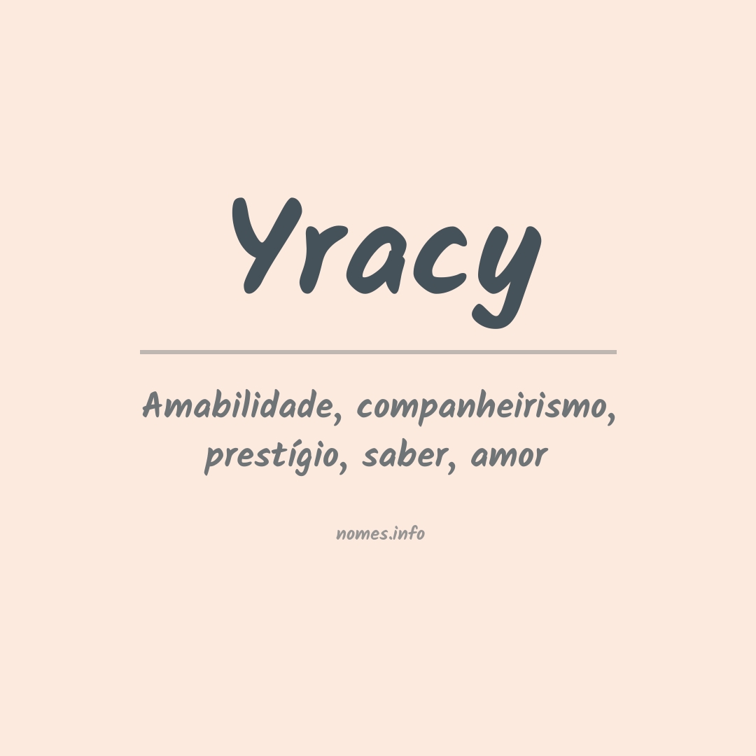 Significado do nome Yracy