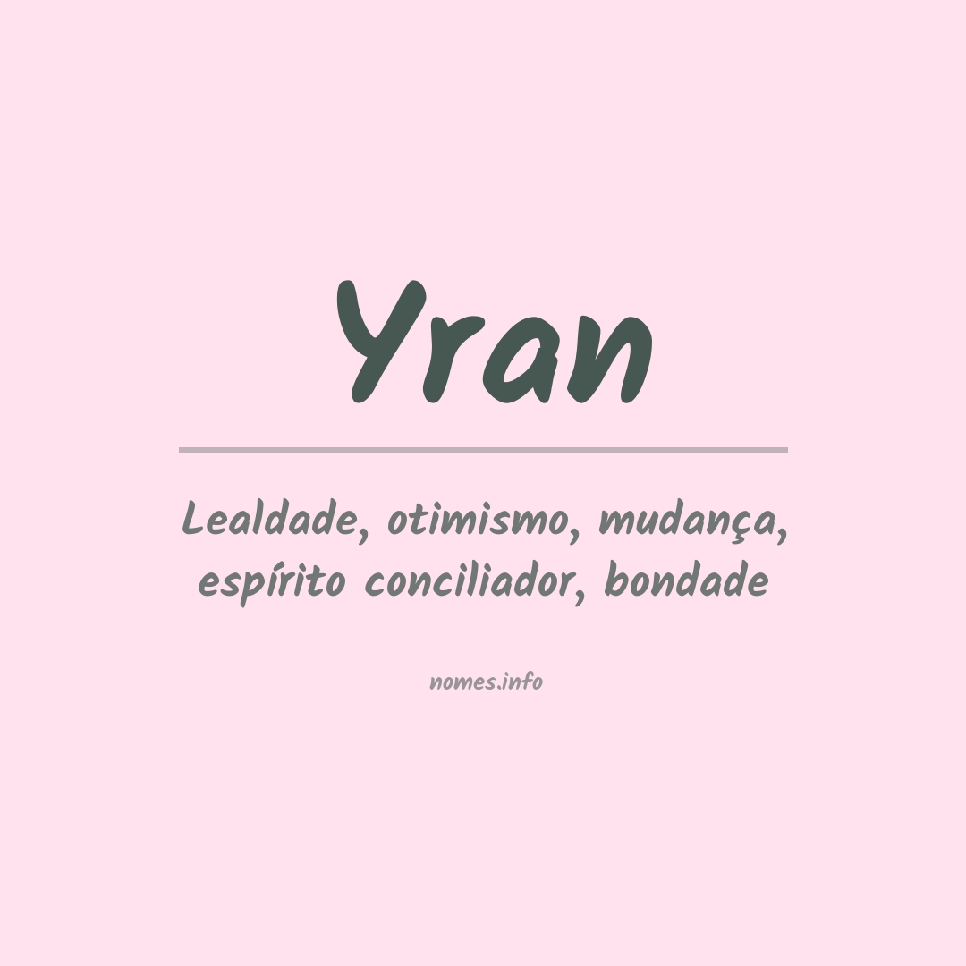 Significado do nome Yran