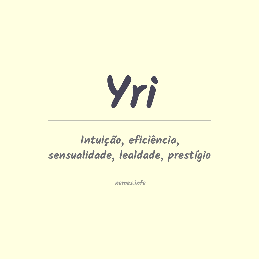 Significado do nome Yri