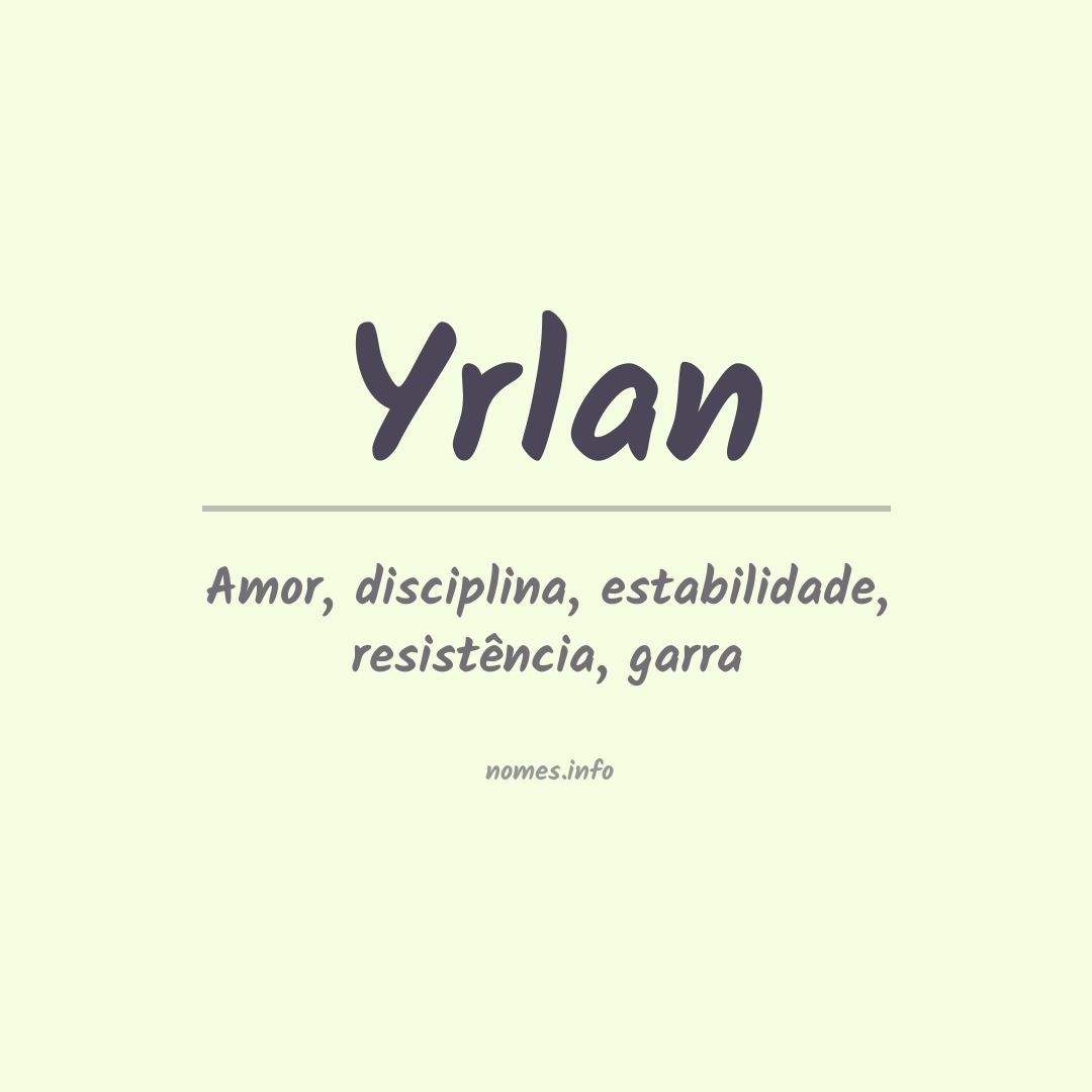 Significado do nome Yrlan