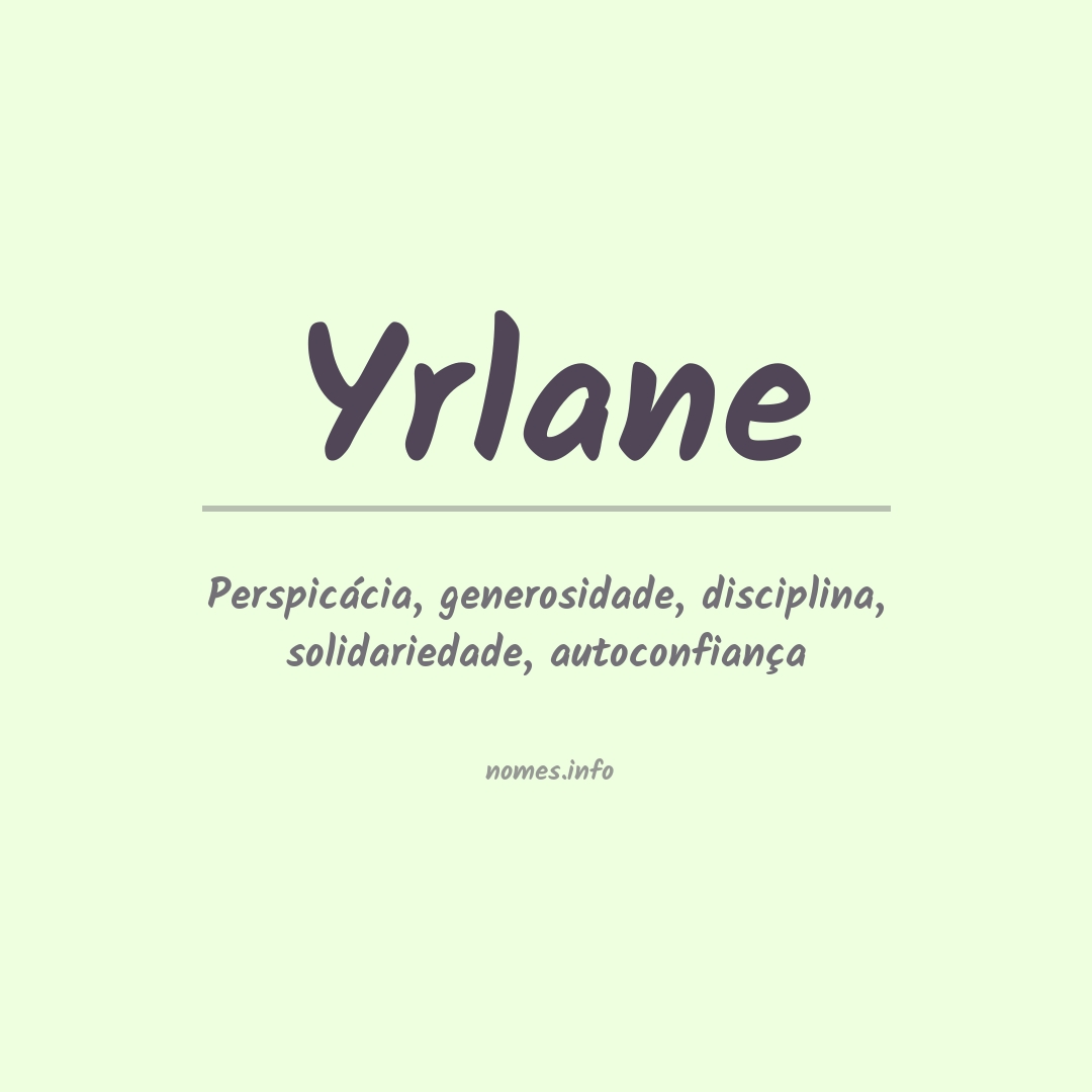 Significado do nome Yrlane