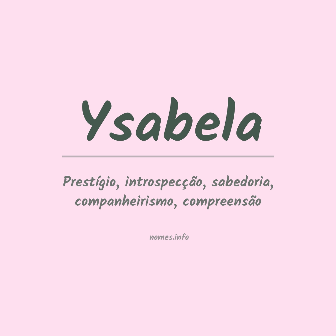 Significado do nome Ysabela