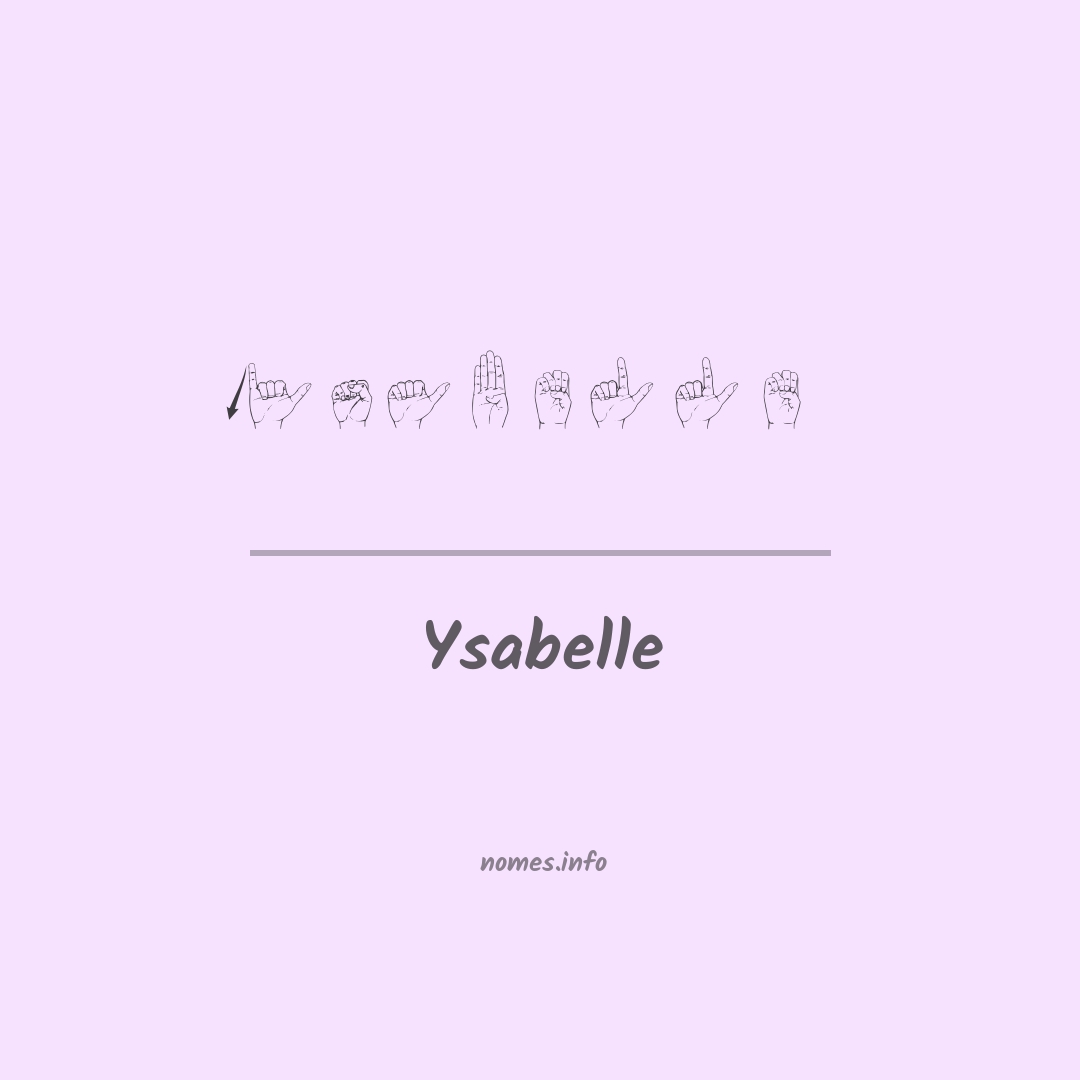 Ysabelle em Libras