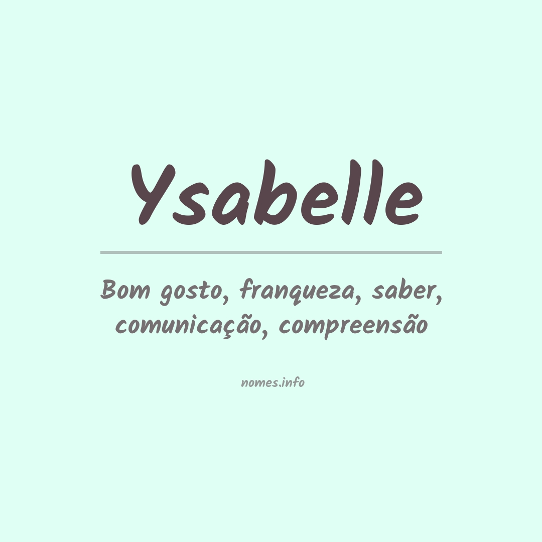 Significado do nome Ysabelle