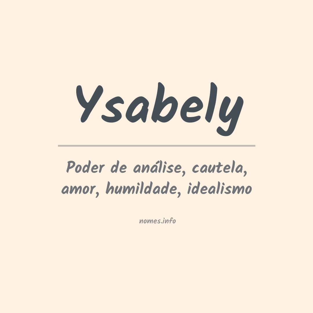 Significado do nome Ysabely