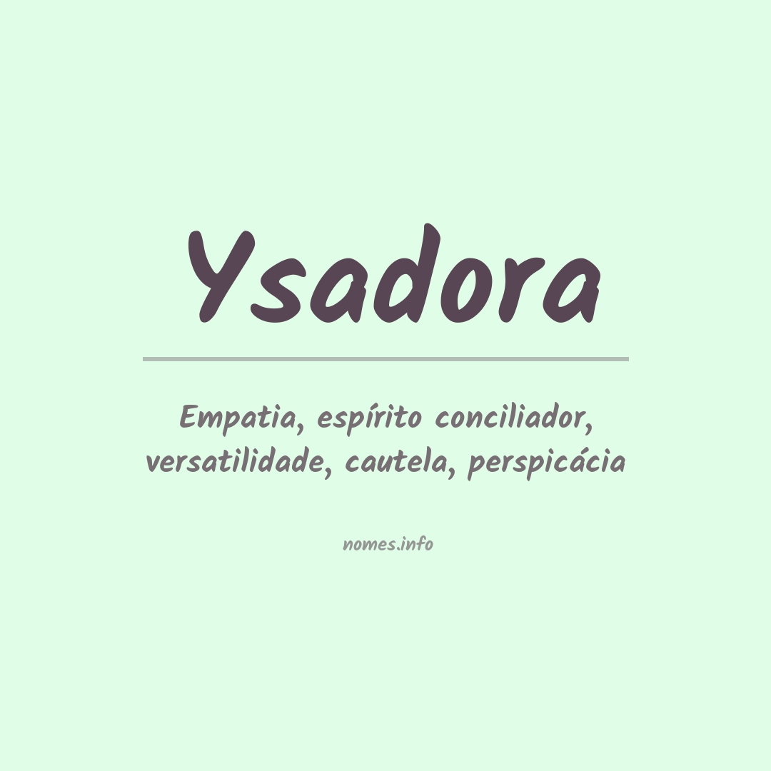 Significado do nome Ysadora