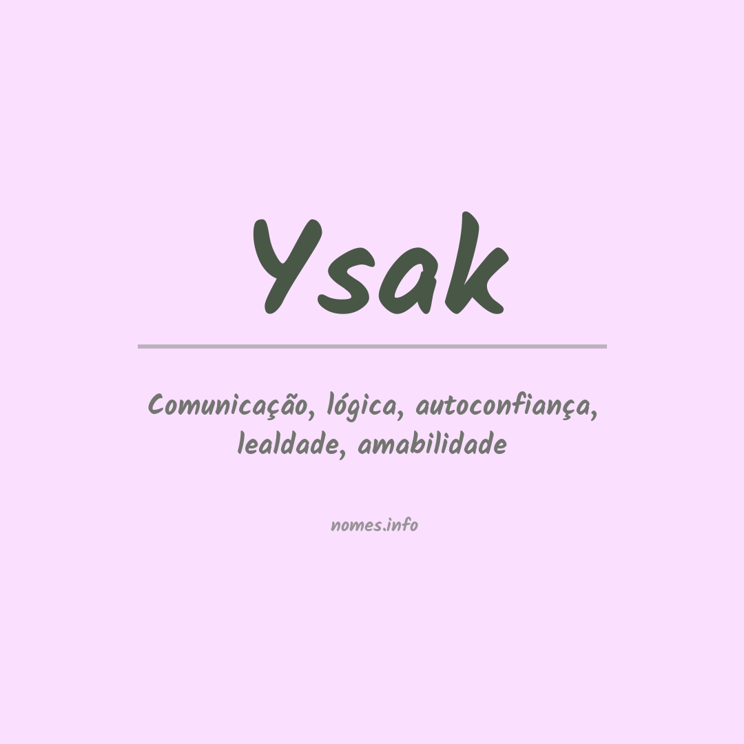 Significado do nome Ysak