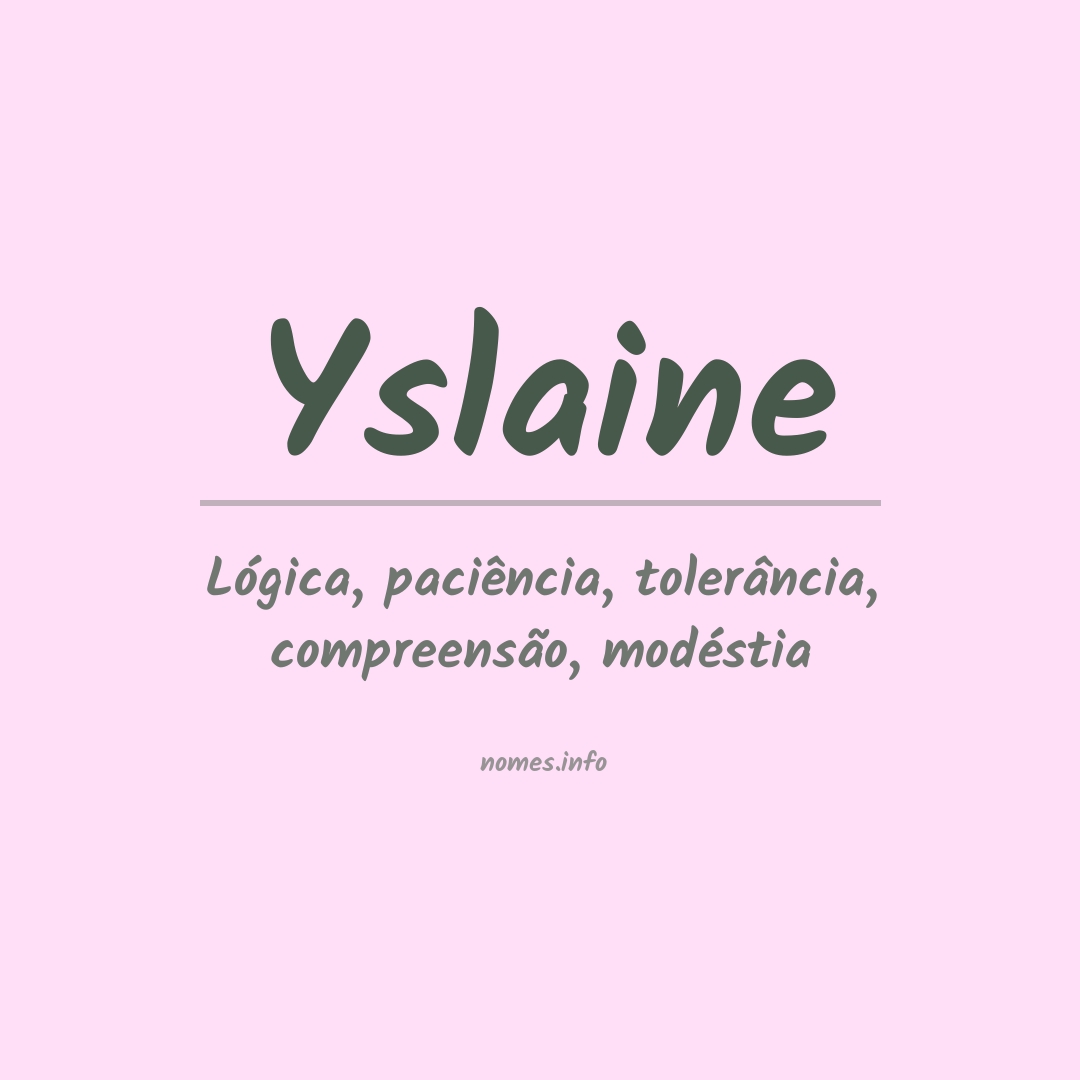 Significado do nome Yslaine