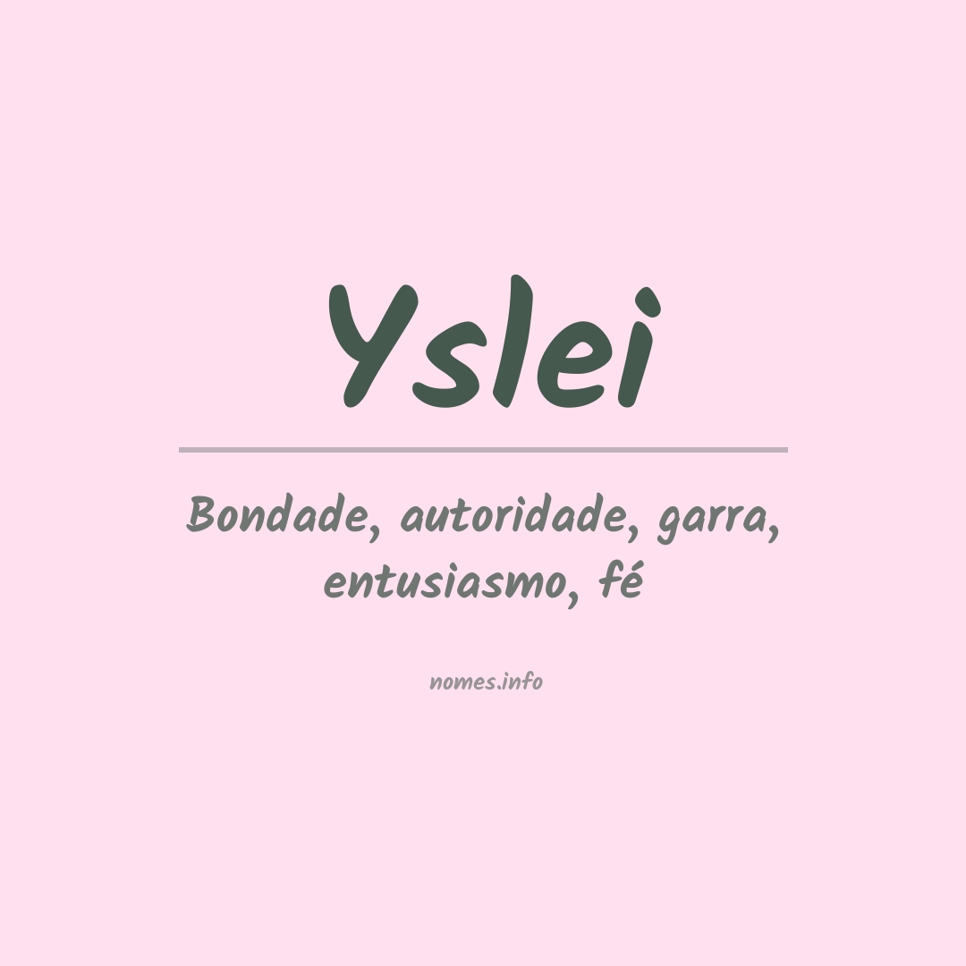 Significado do nome Yslei