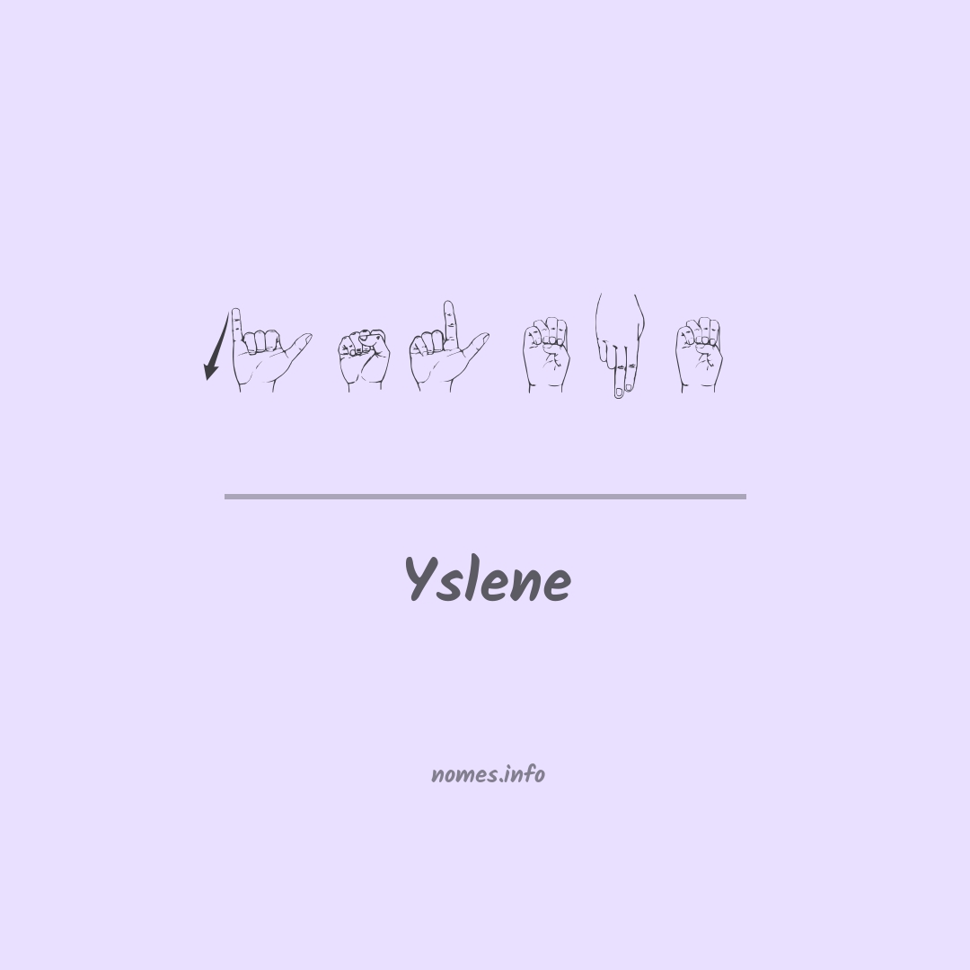 Yslene em Libras
