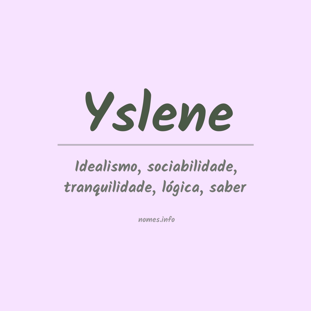 Significado do nome Yslene