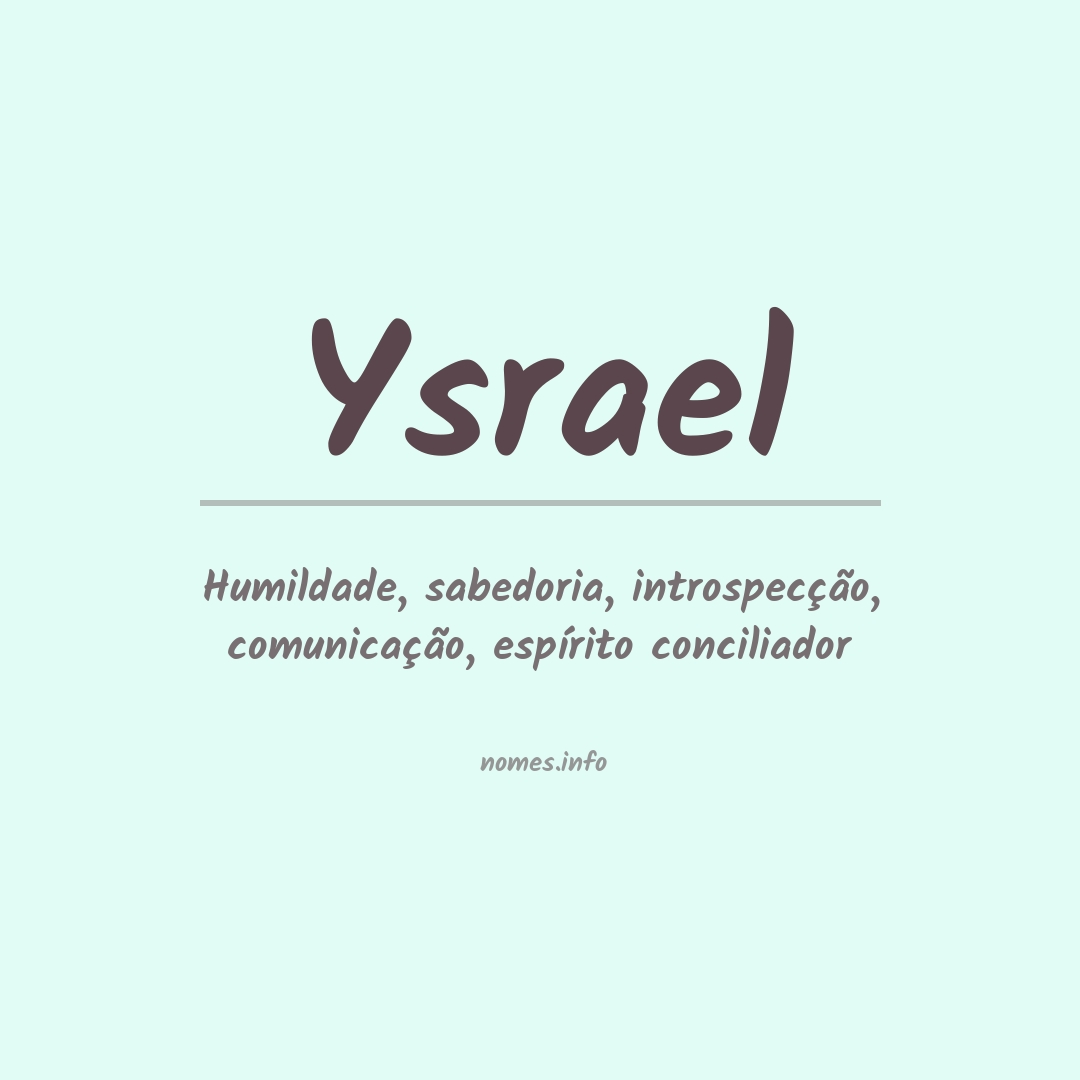 Significado do nome Ysrael