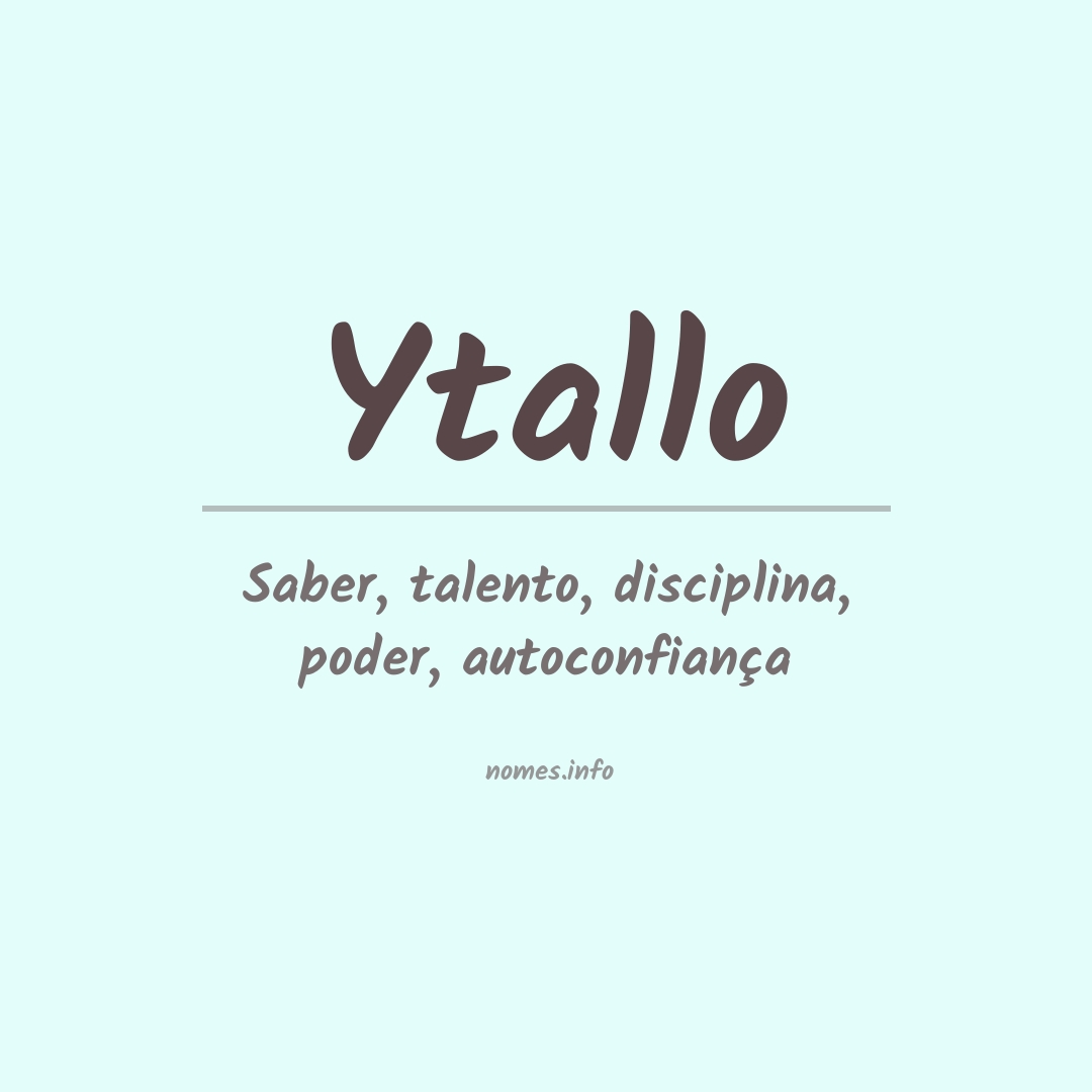 Significado do nome Ytallo