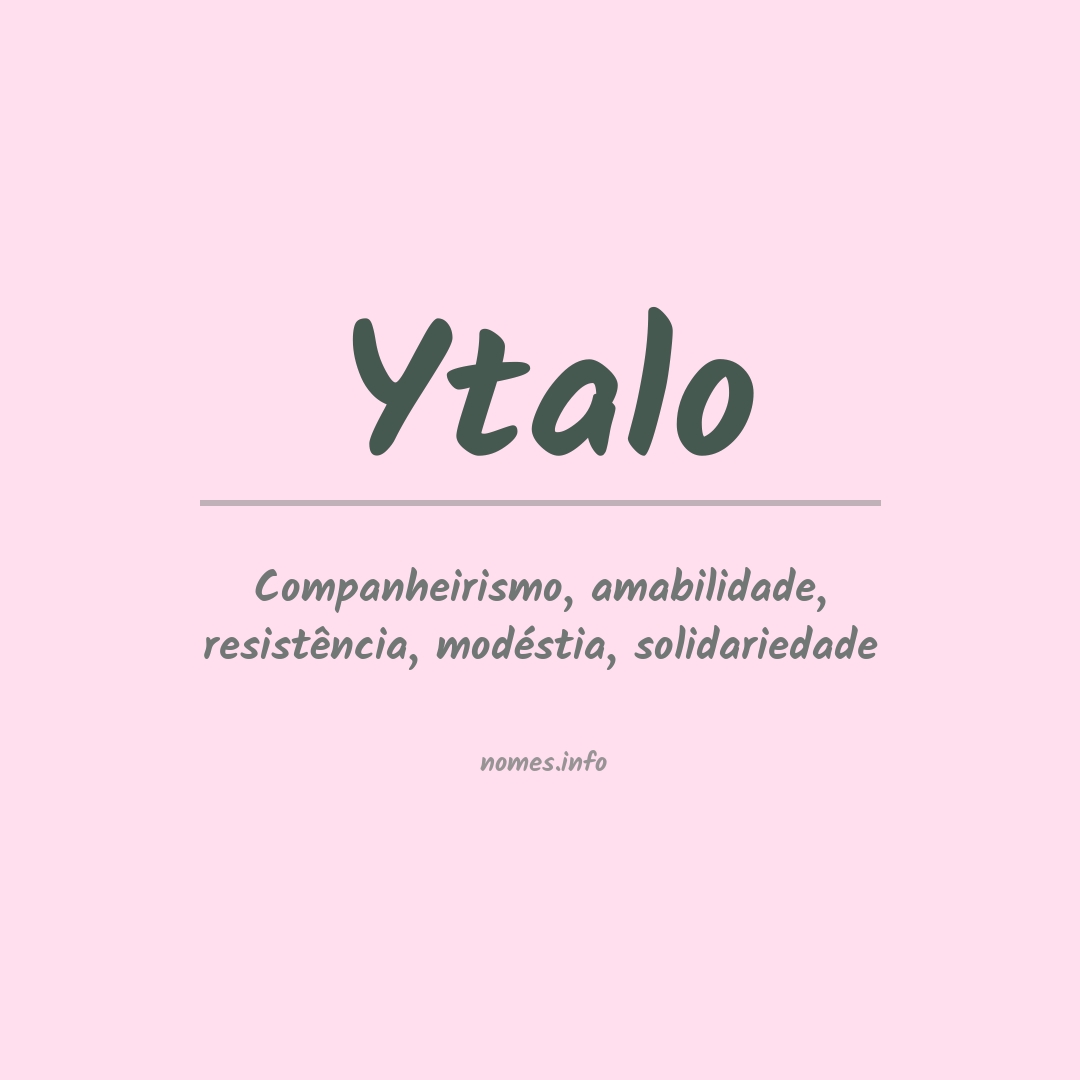 Significado do nome Ytalo