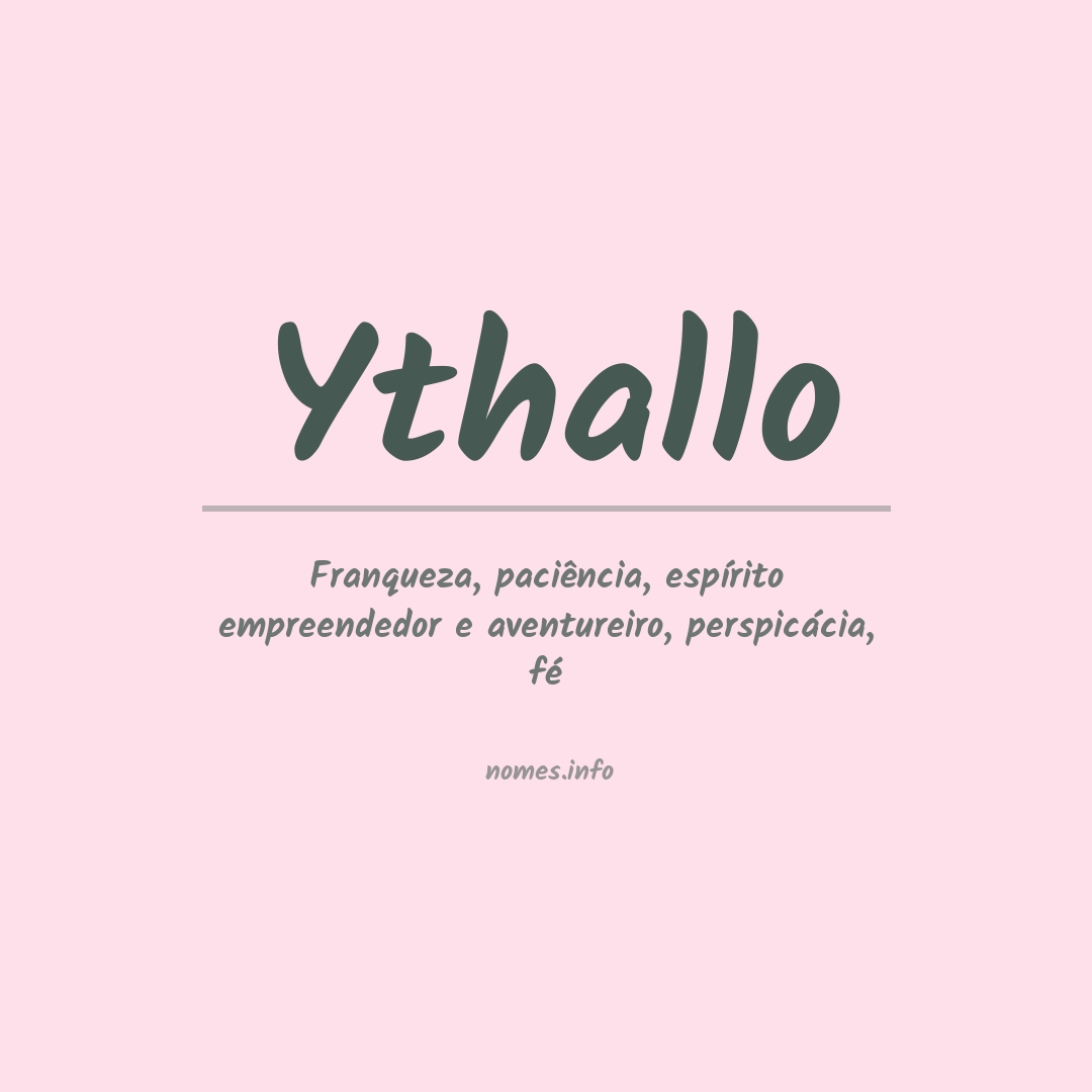 Significado do nome Ythallo