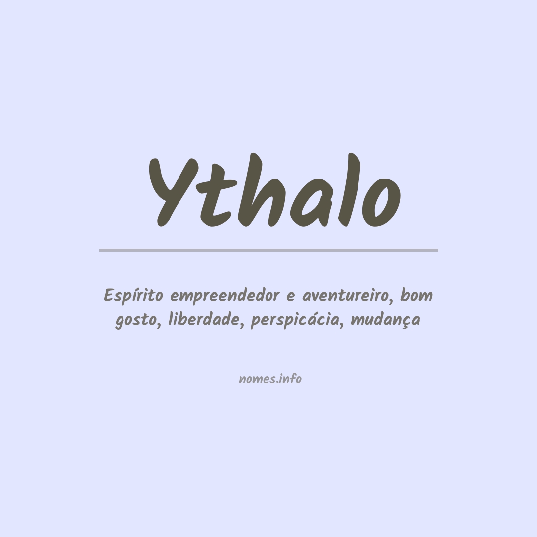 Significado do nome Ythalo