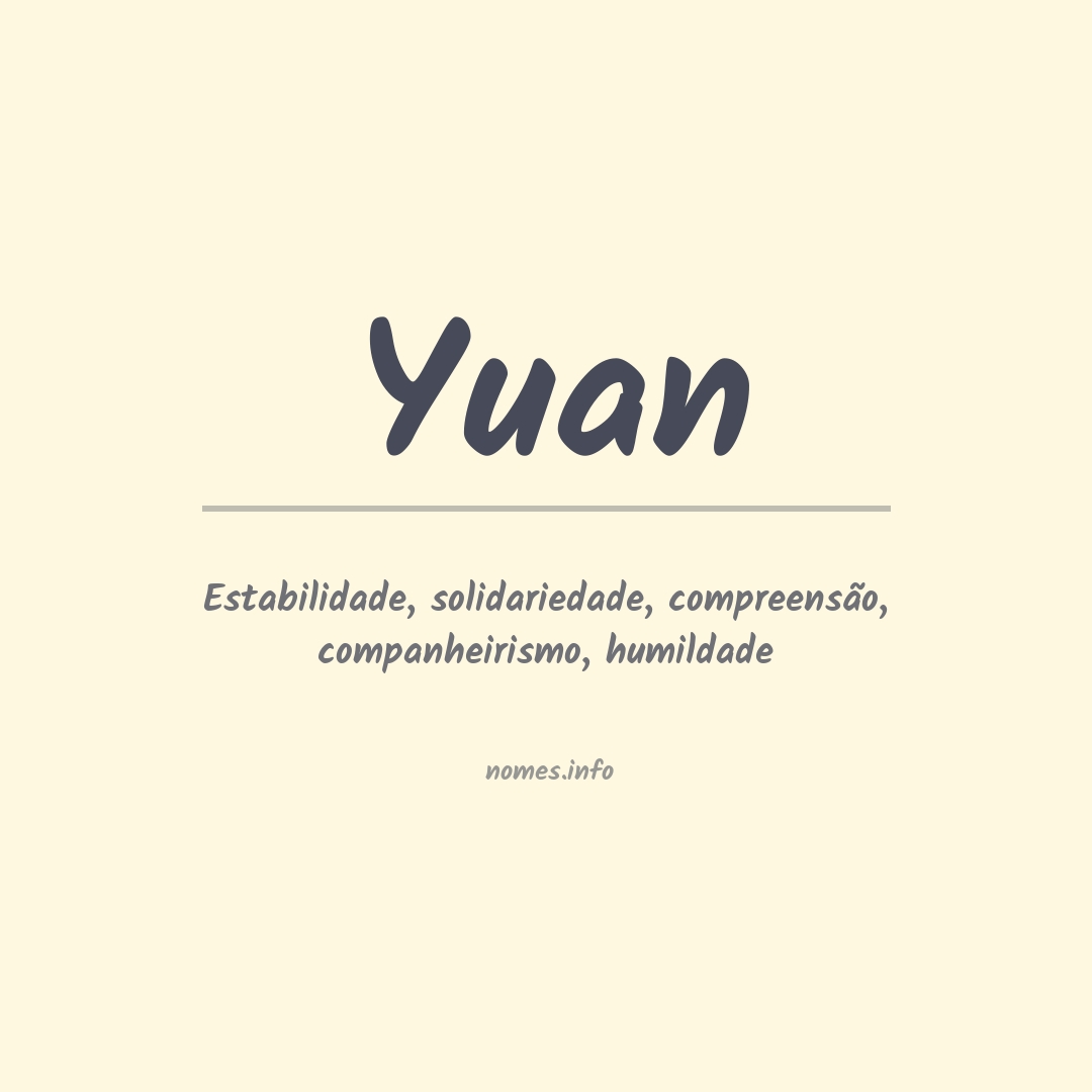 Significado do nome Yuan