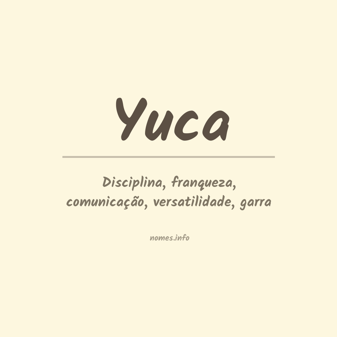 Significado do nome Yuca