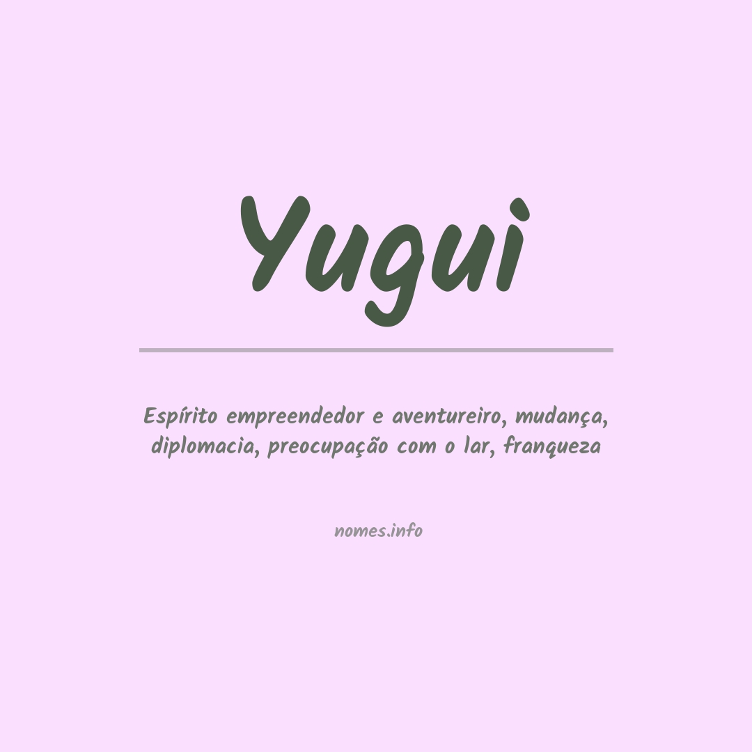Significado do nome Yugui
