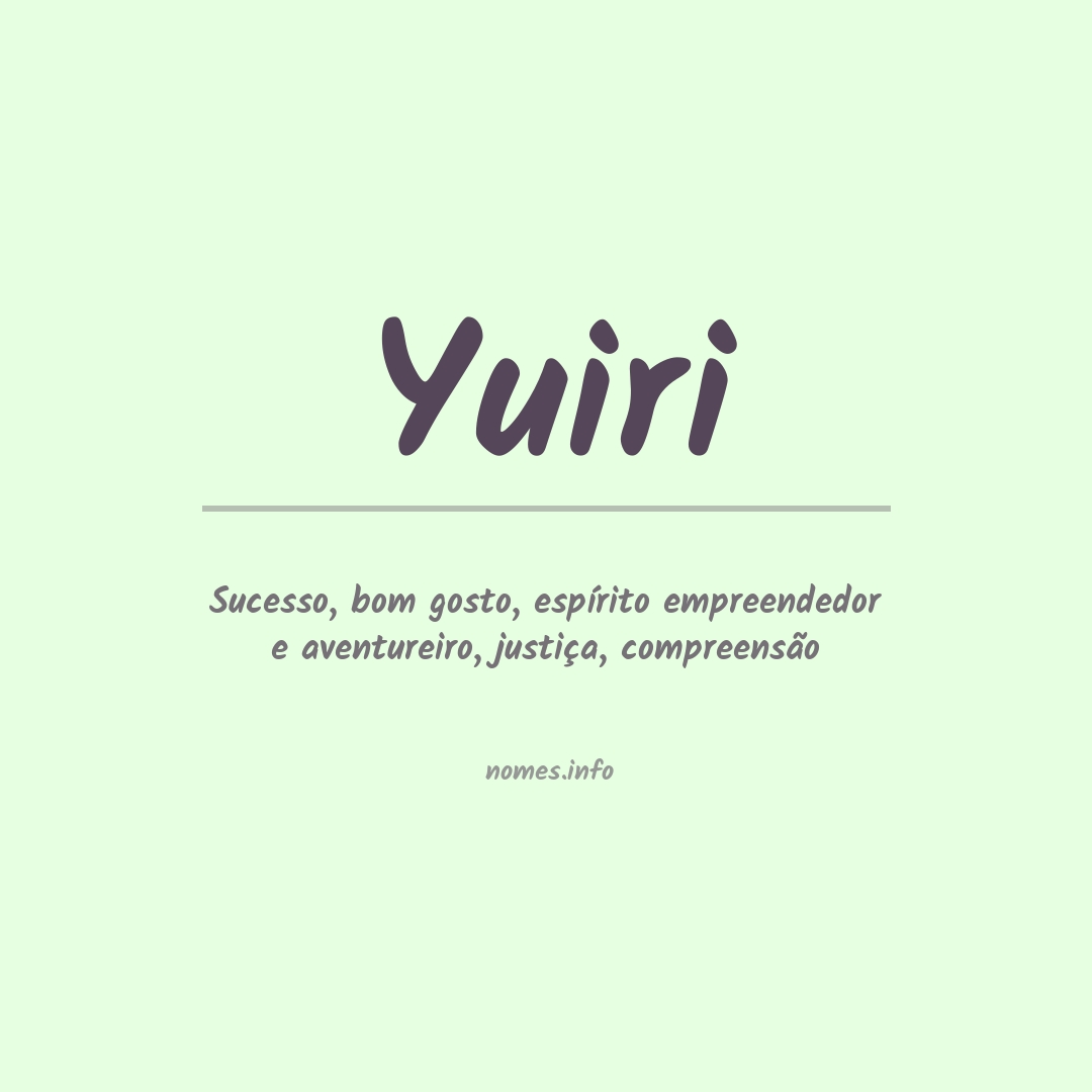 Significado do nome Yuiri