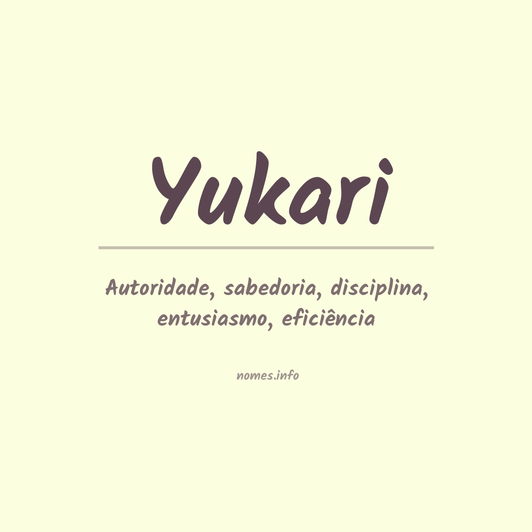 Significado do nome Yukari