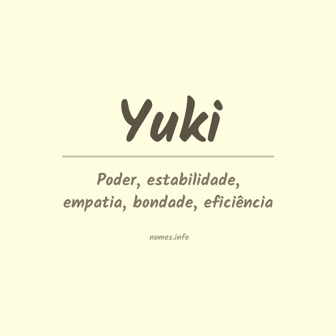 Significado do nome Yuki