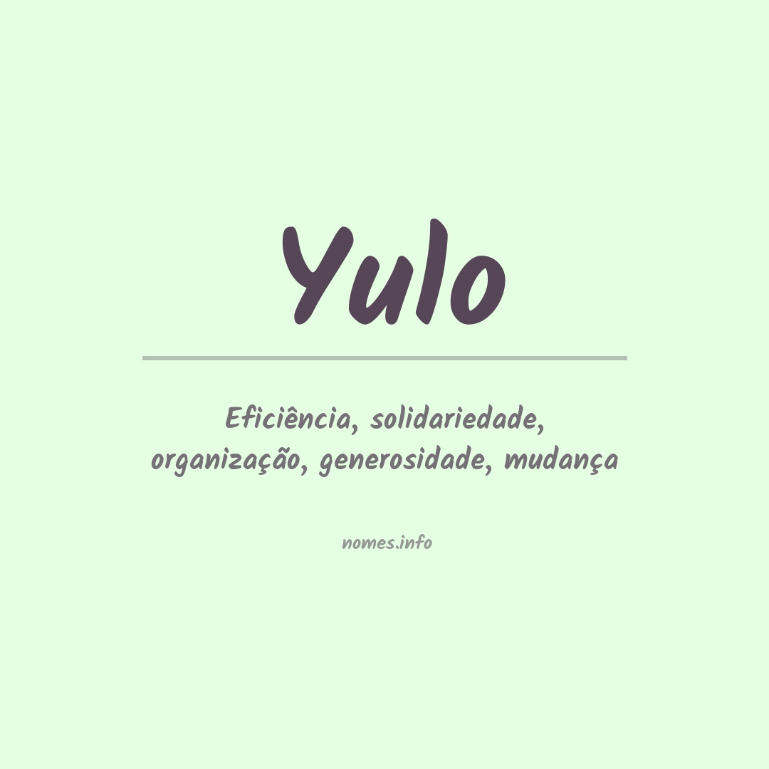 Significado do nome Yulo